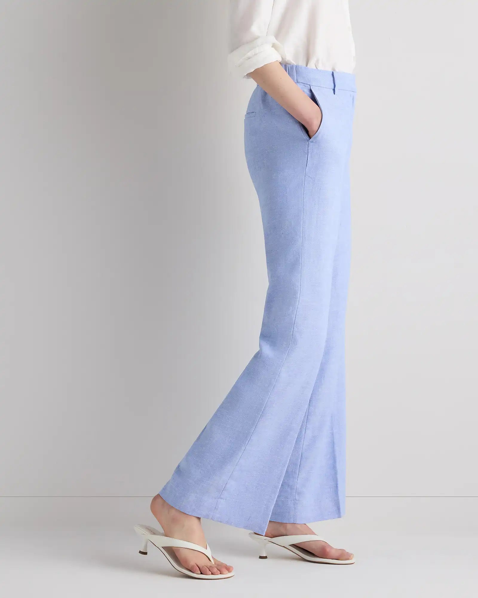 European Stretch Linen Trouser