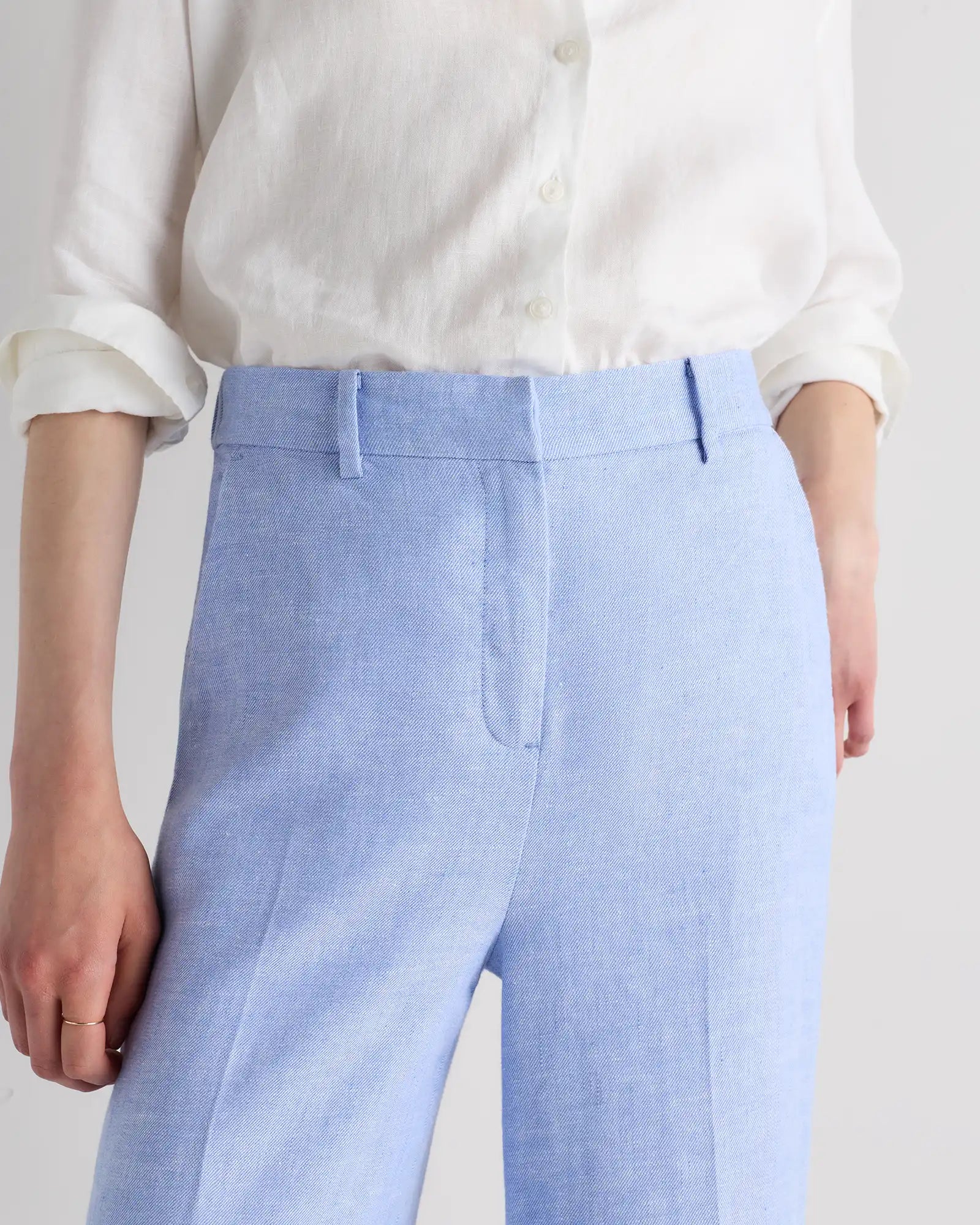 European Stretch Linen Trouser