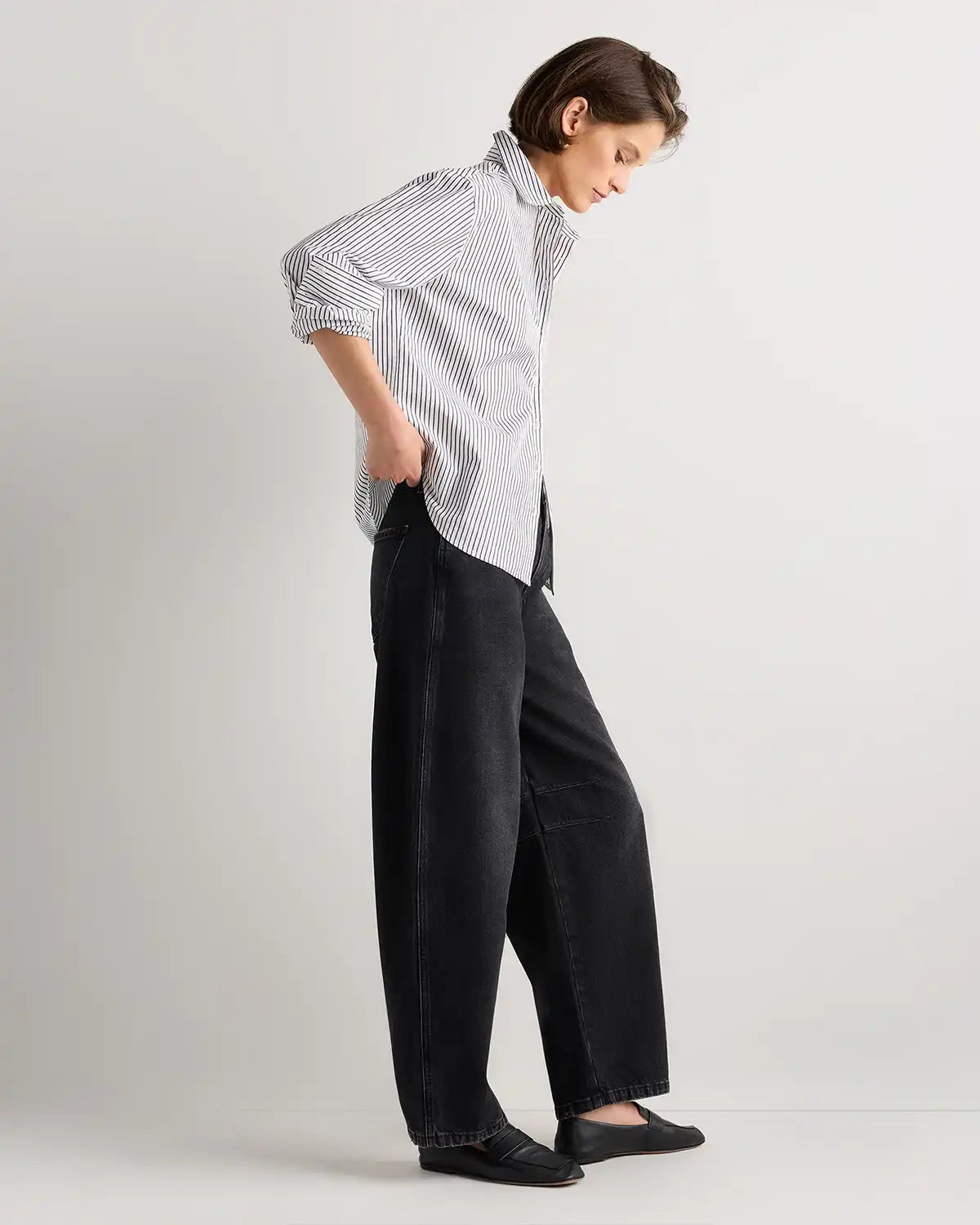 Maya Rigid Exaggerated Barrel Jeans