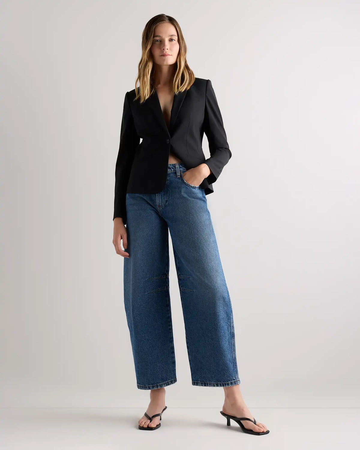 Maya Rigid Exaggerated Barrel Jeans