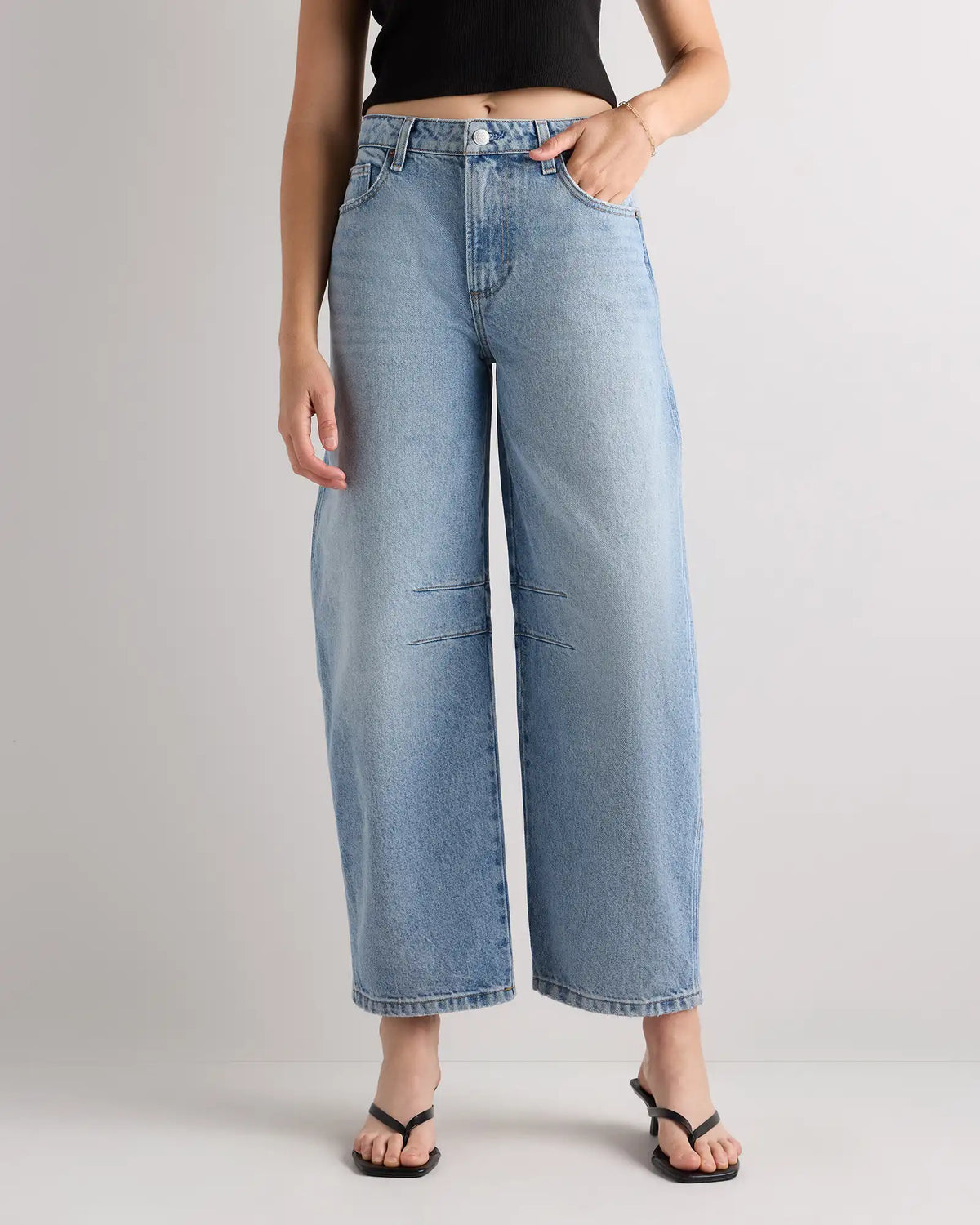Maya Rigid Exaggerated Barrel Jeans