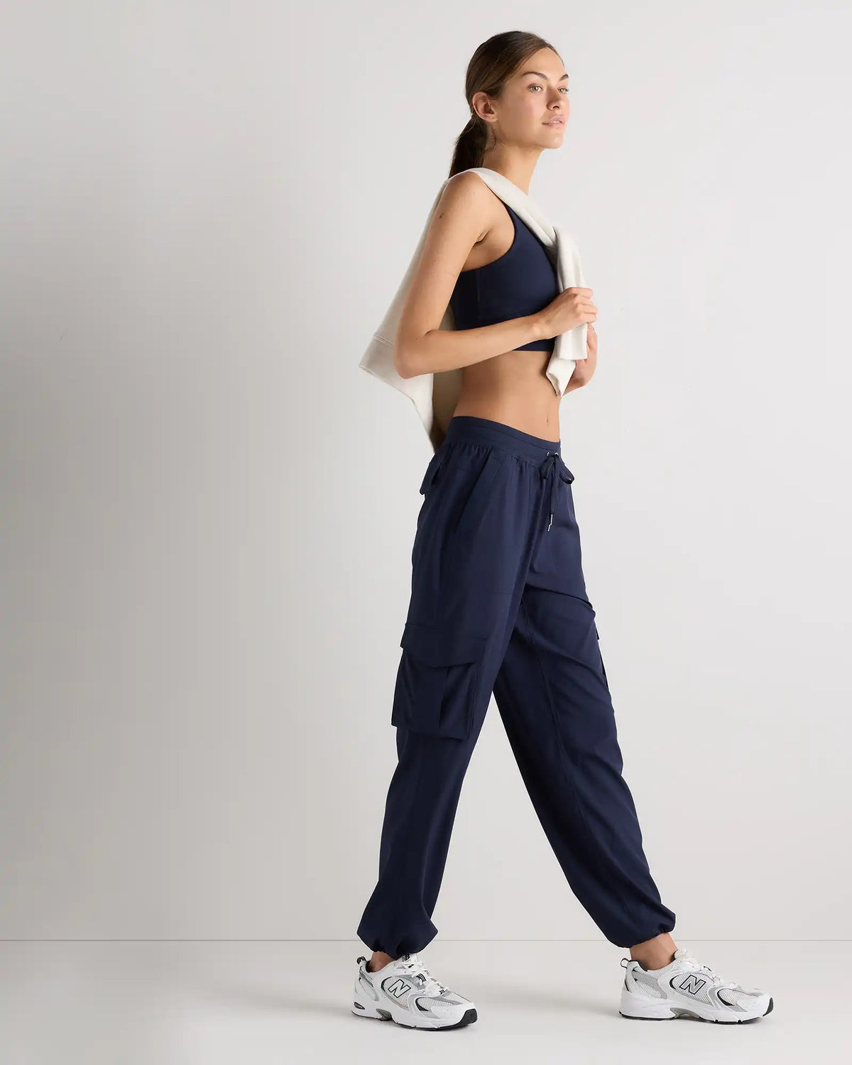 Performance Tech Cargo Mid-Rise Pants