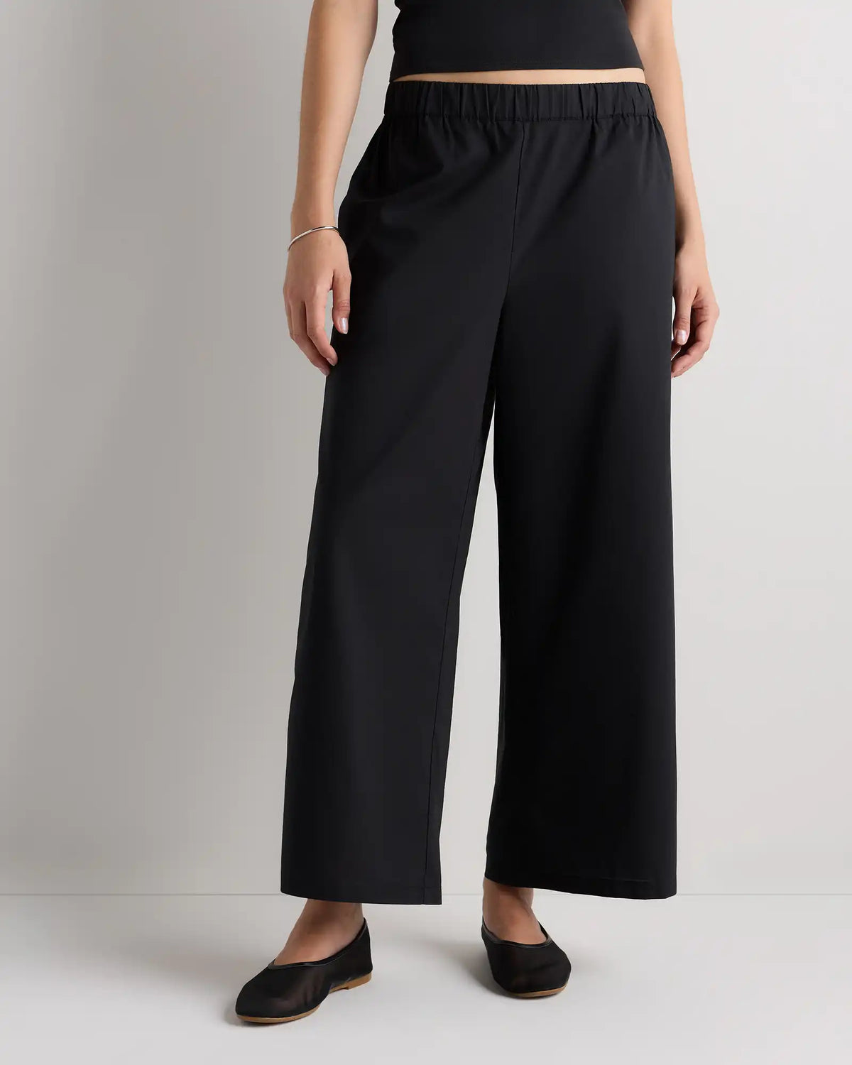 100% Organic Lightweight Poplin Wide Leg Pants