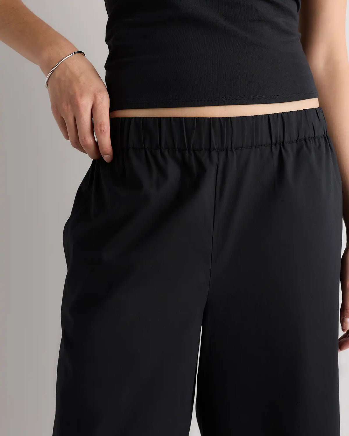 100% Organic Lightweight Poplin Wide Leg Pants