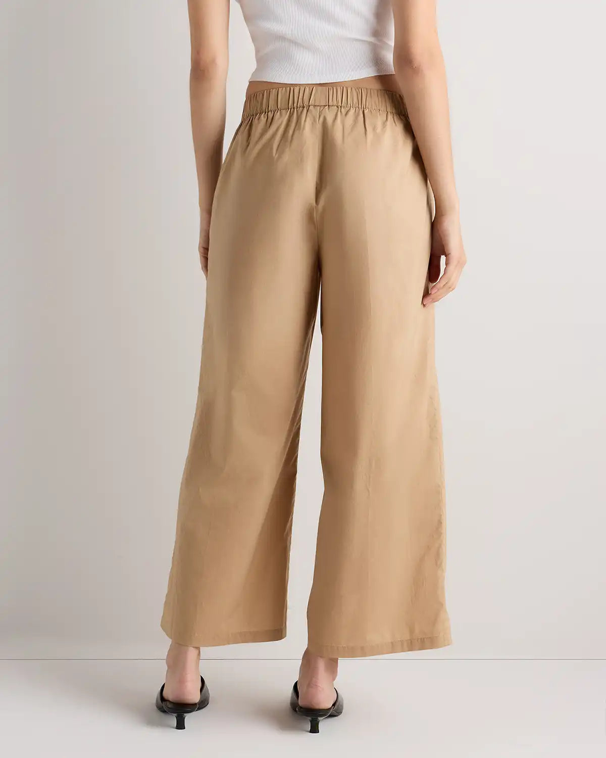 100% Organic Lightweight Poplin Wide Leg Pants