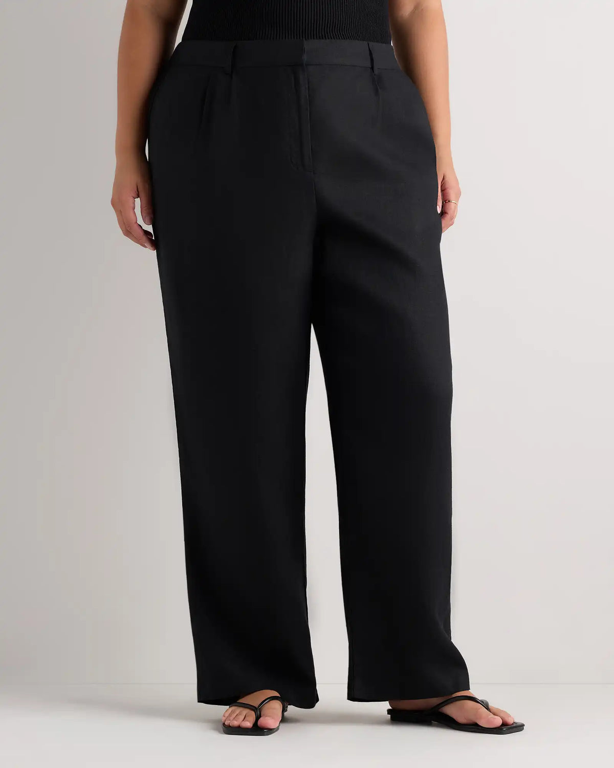 100% European Linen Pleated Trouser