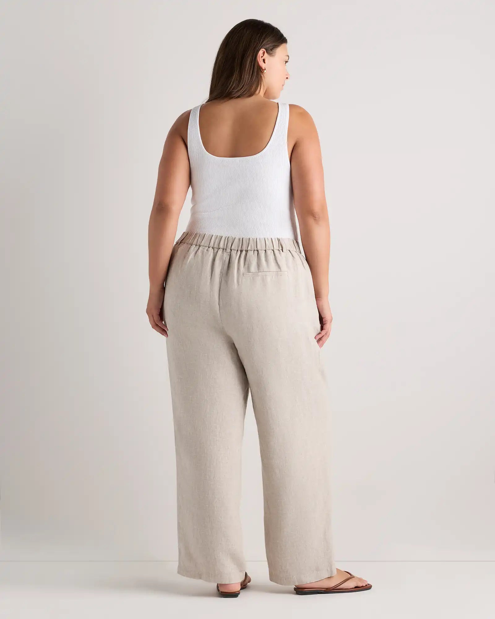 100% European Linen Pleated Trouser