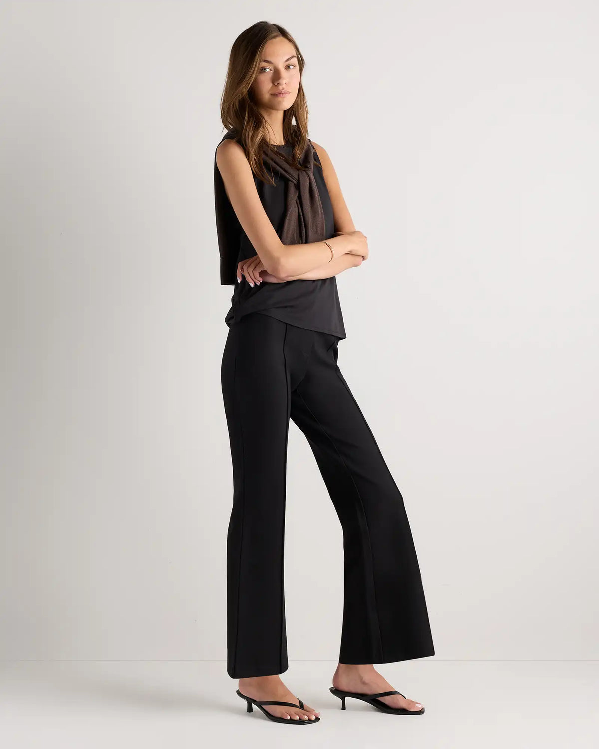 Ultra-Stretch Ponte Flare Leg Pants