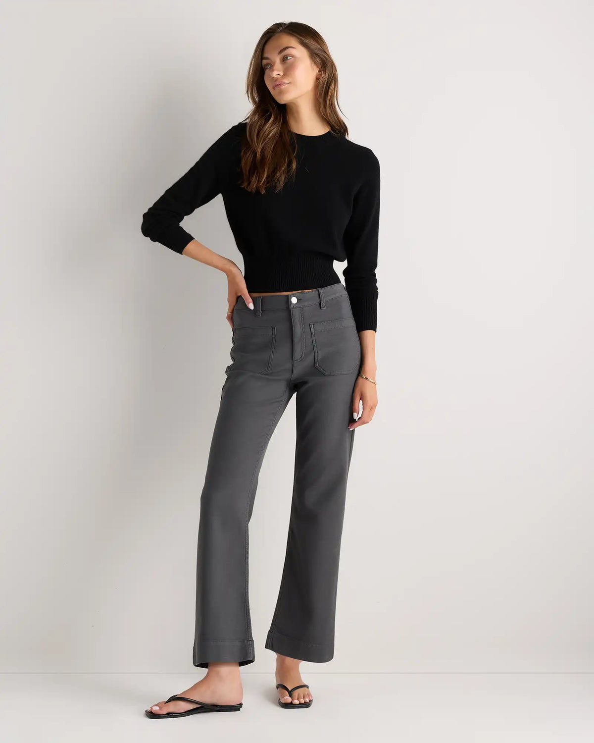 French Terry Wide Leg Pants