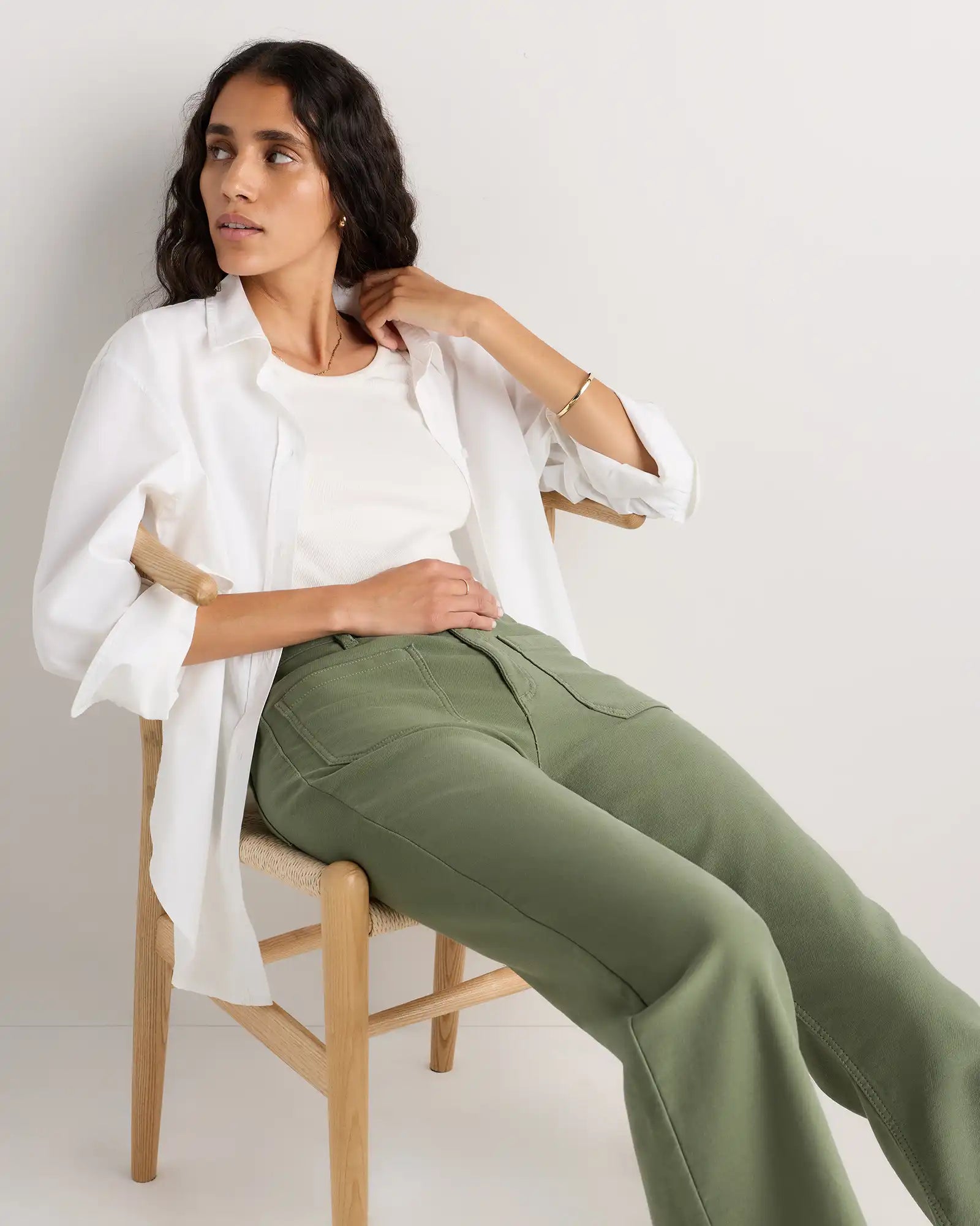 French Terry Wide Leg Pants