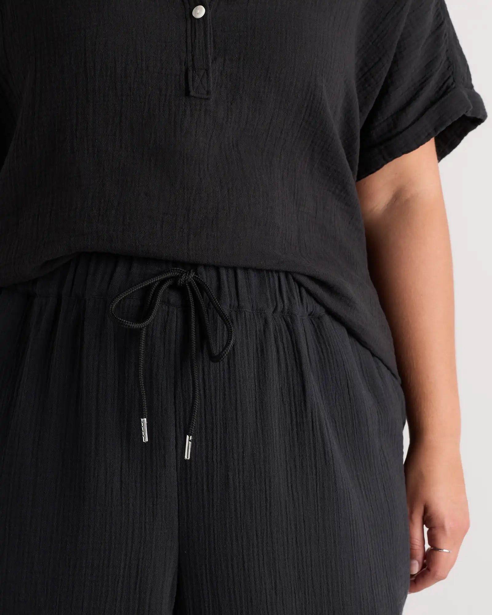 100% Organic Cotton Gauze Straight Leg Pants