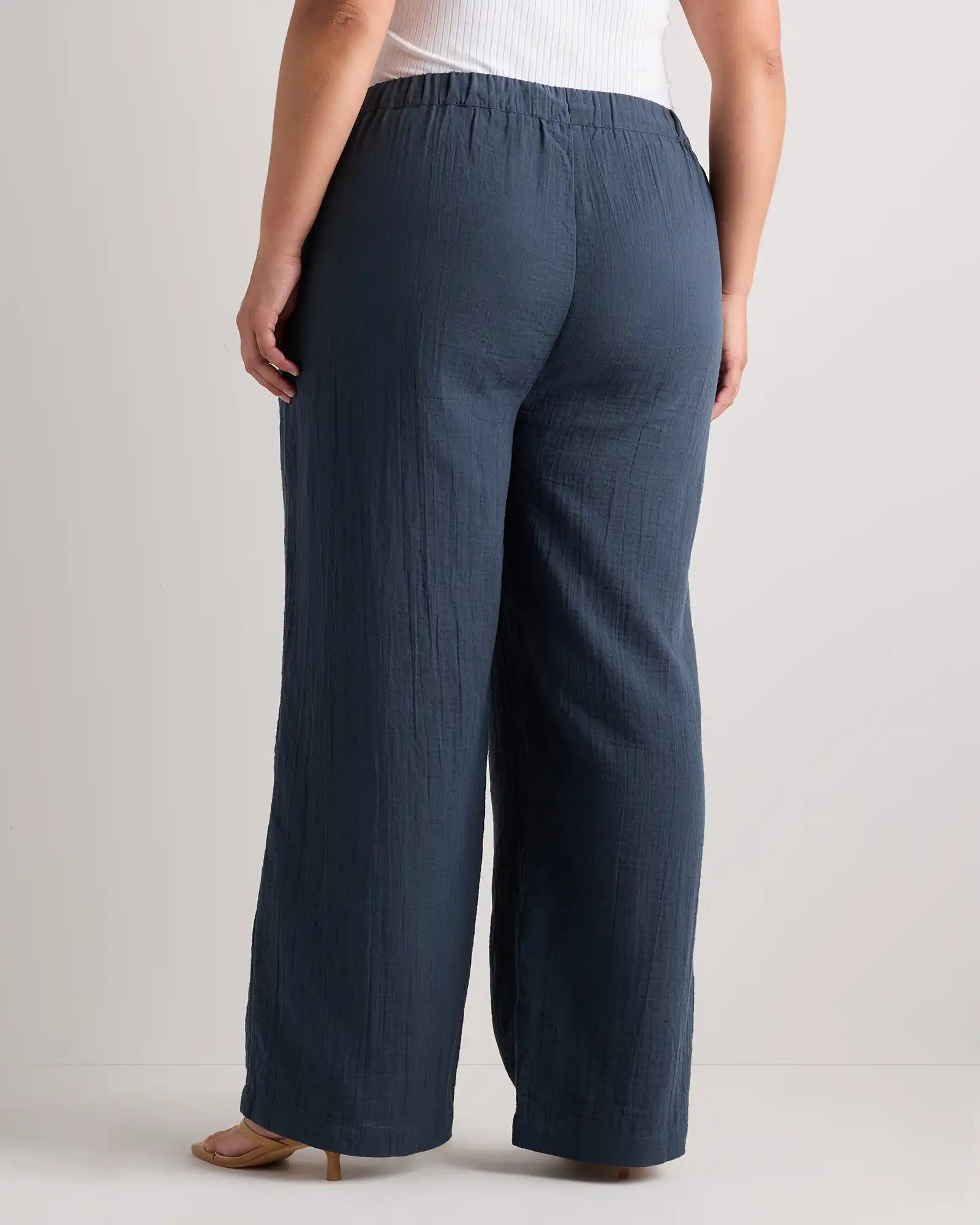 100% Organic Cotton Gauze Straight Leg Pants