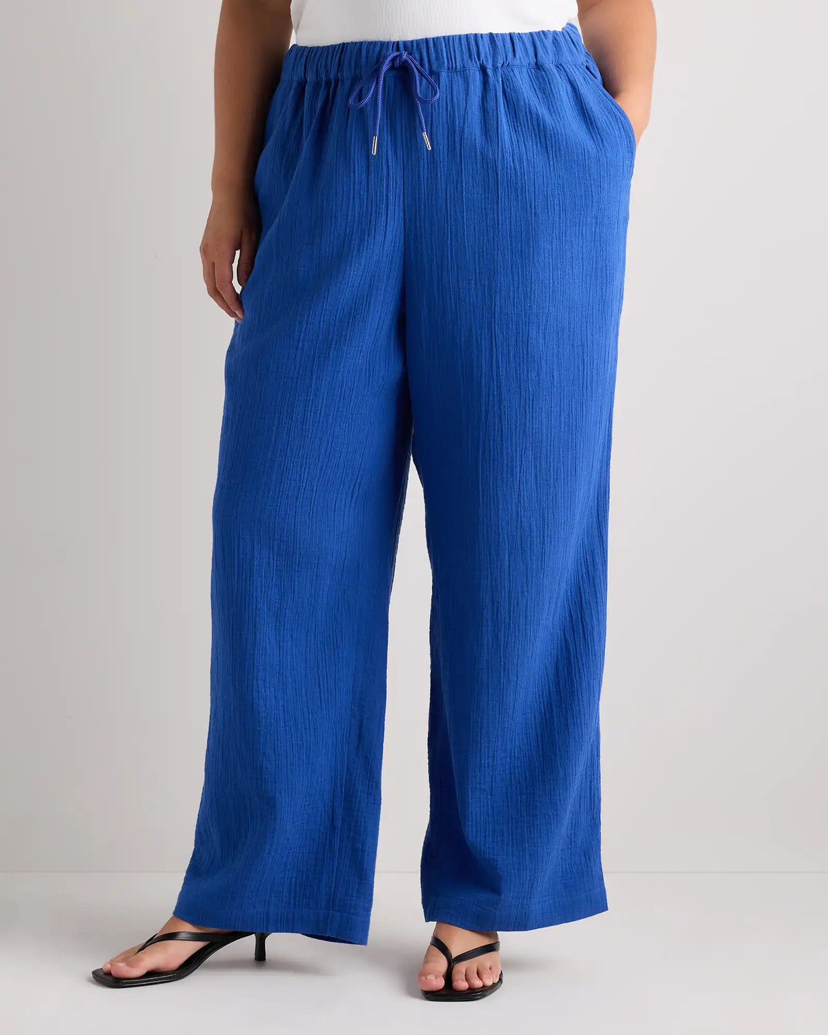 100% Organic Cotton Gauze Straight Leg Pants
