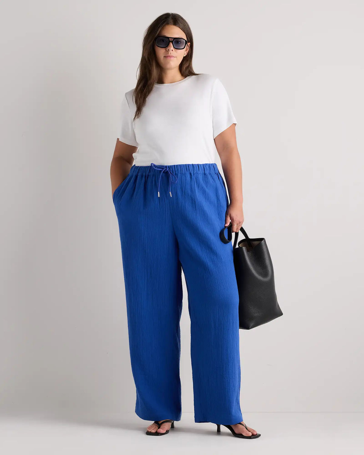 100% Organic Cotton Gauze Straight Leg Pants