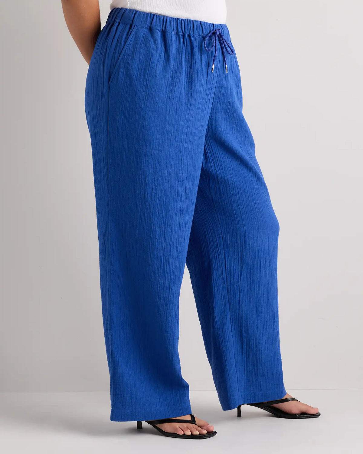 100% Organic Cotton Gauze Straight Leg Pants