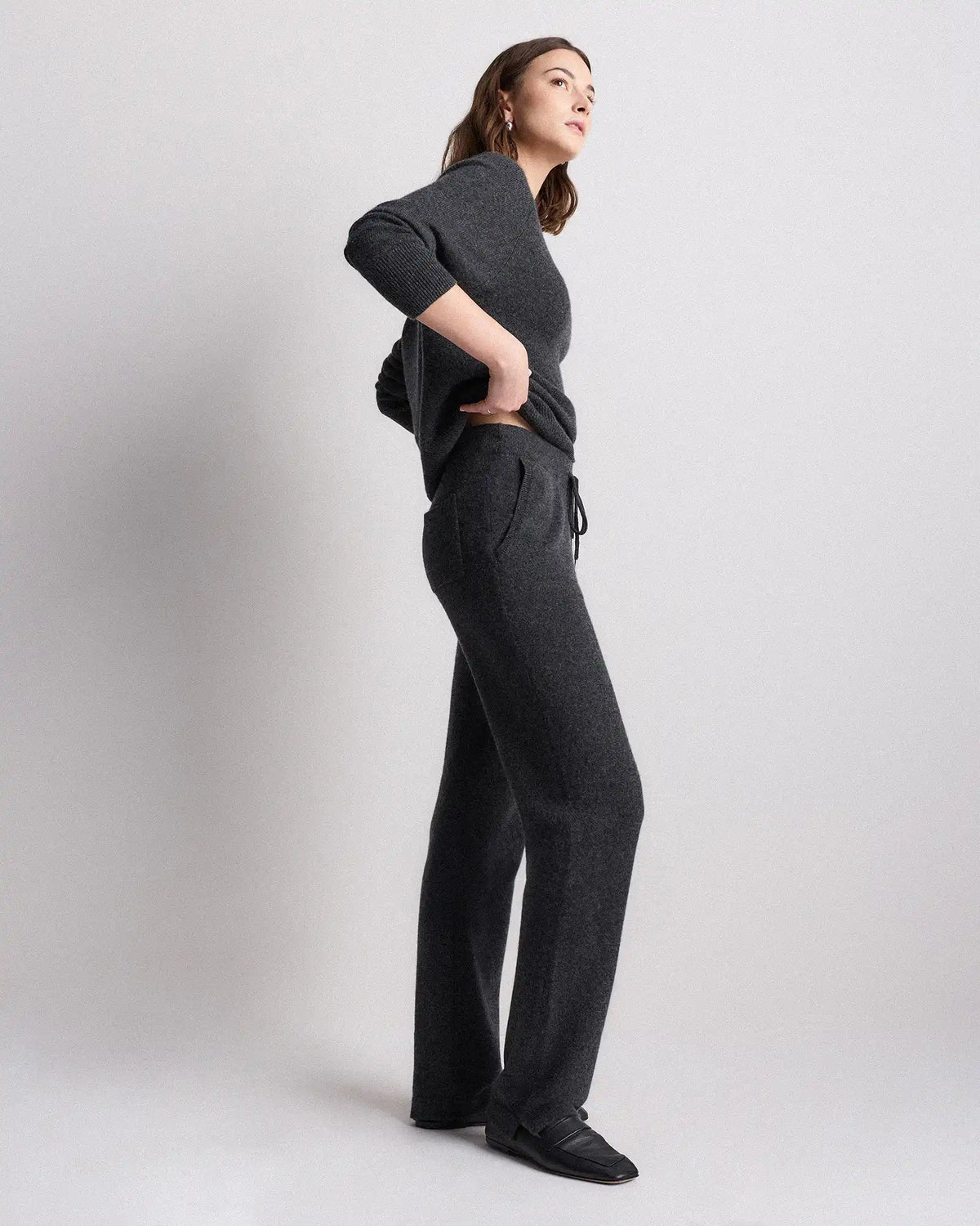 Mongolian Cashmere Straight Leg Pants