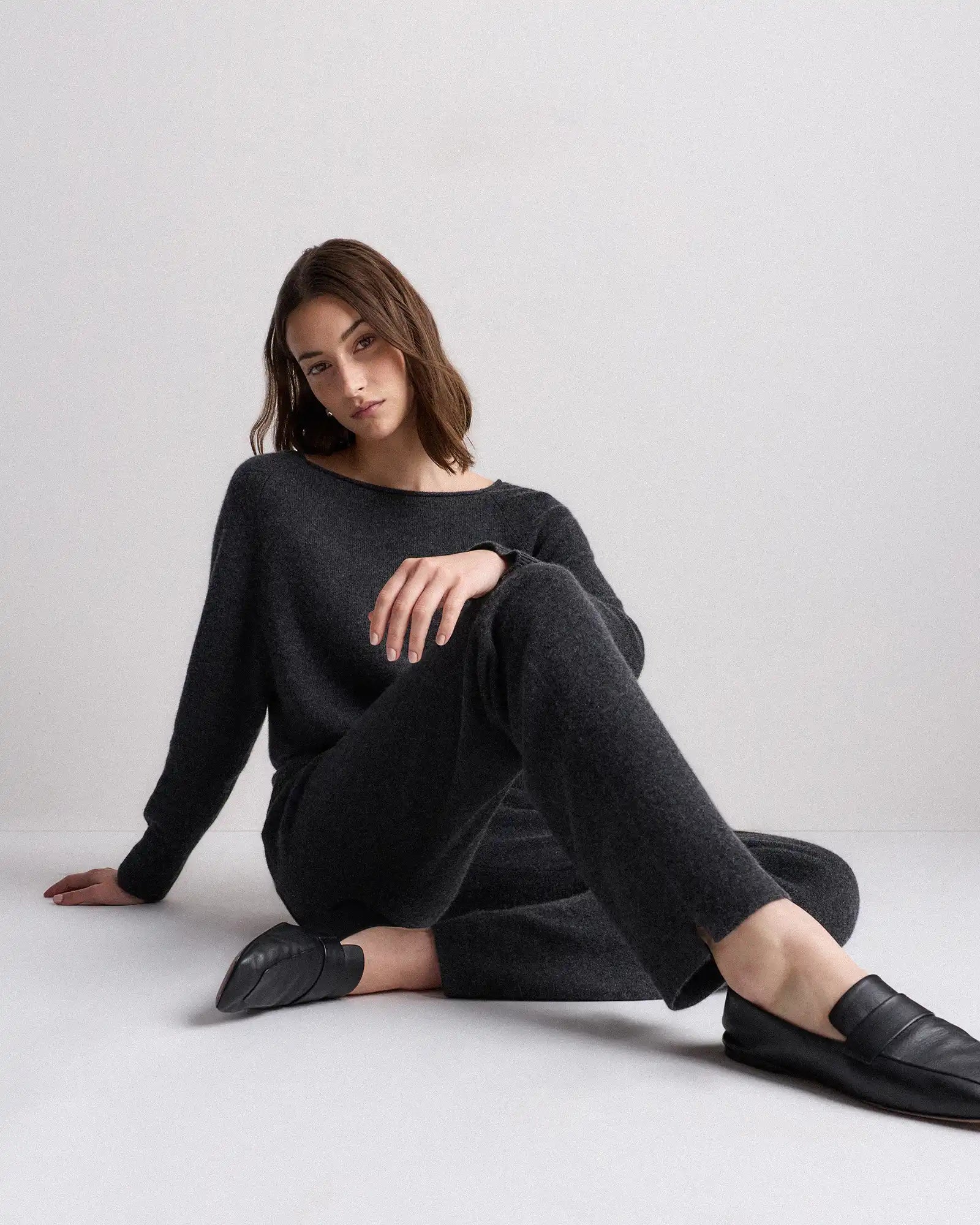 Mongolian Cashmere Straight Leg Pants
