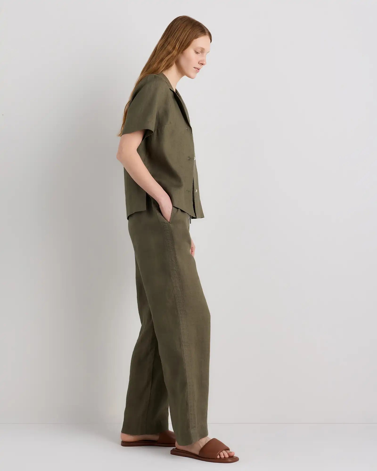 100% European Linen Wide Leg Pants
