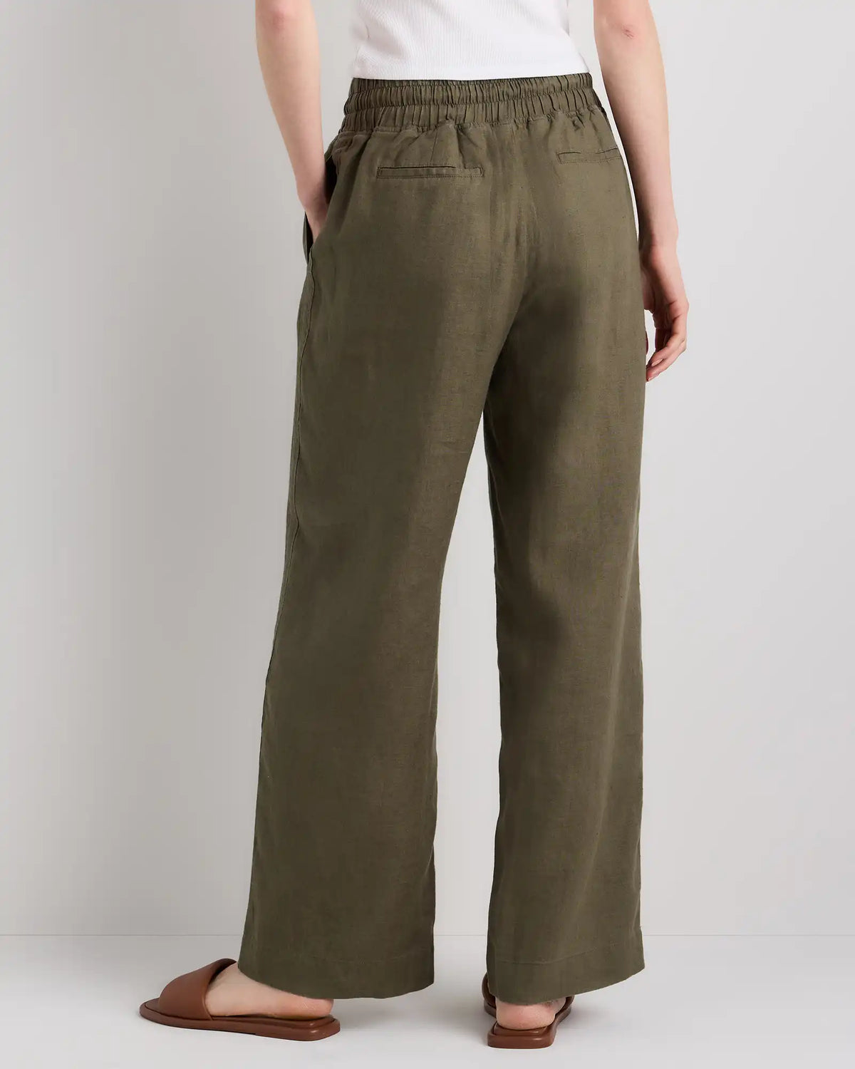 100% European Linen Wide Leg Pants