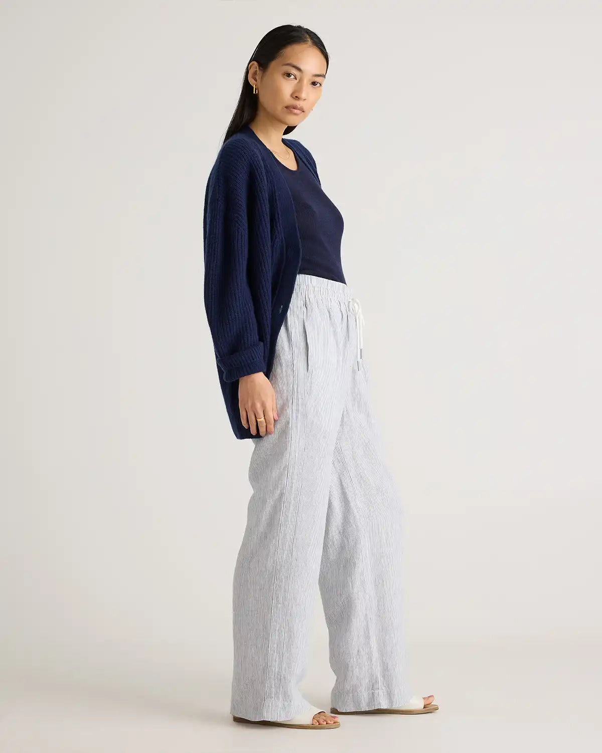 100% European Linen Wide Leg Pants