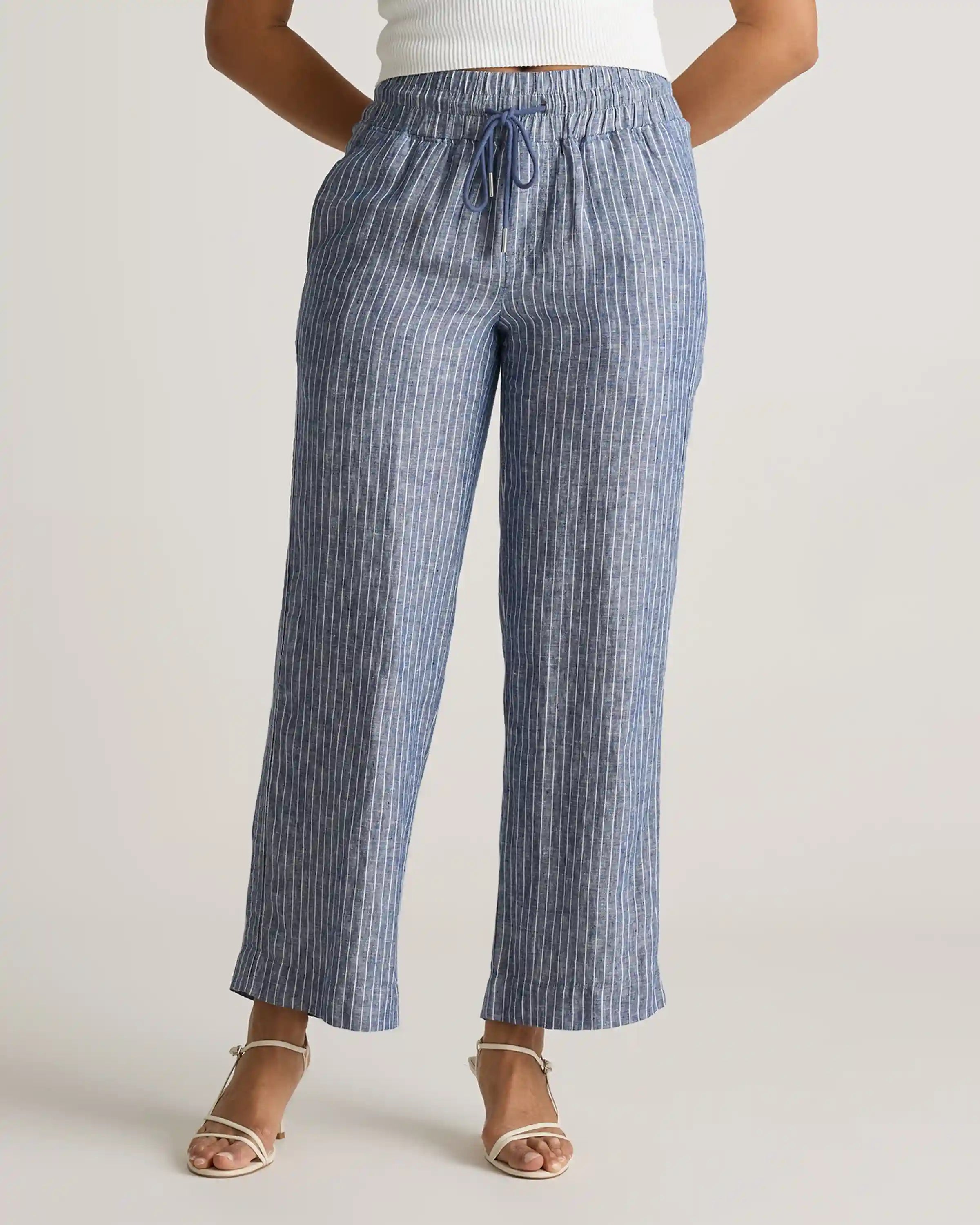 100% European Linen Wide Leg Pants