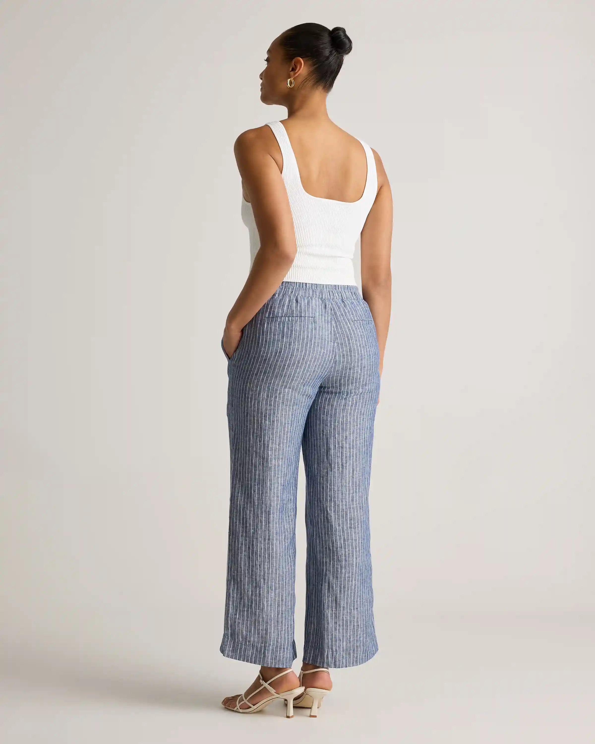 100% European Linen Wide Leg Pants