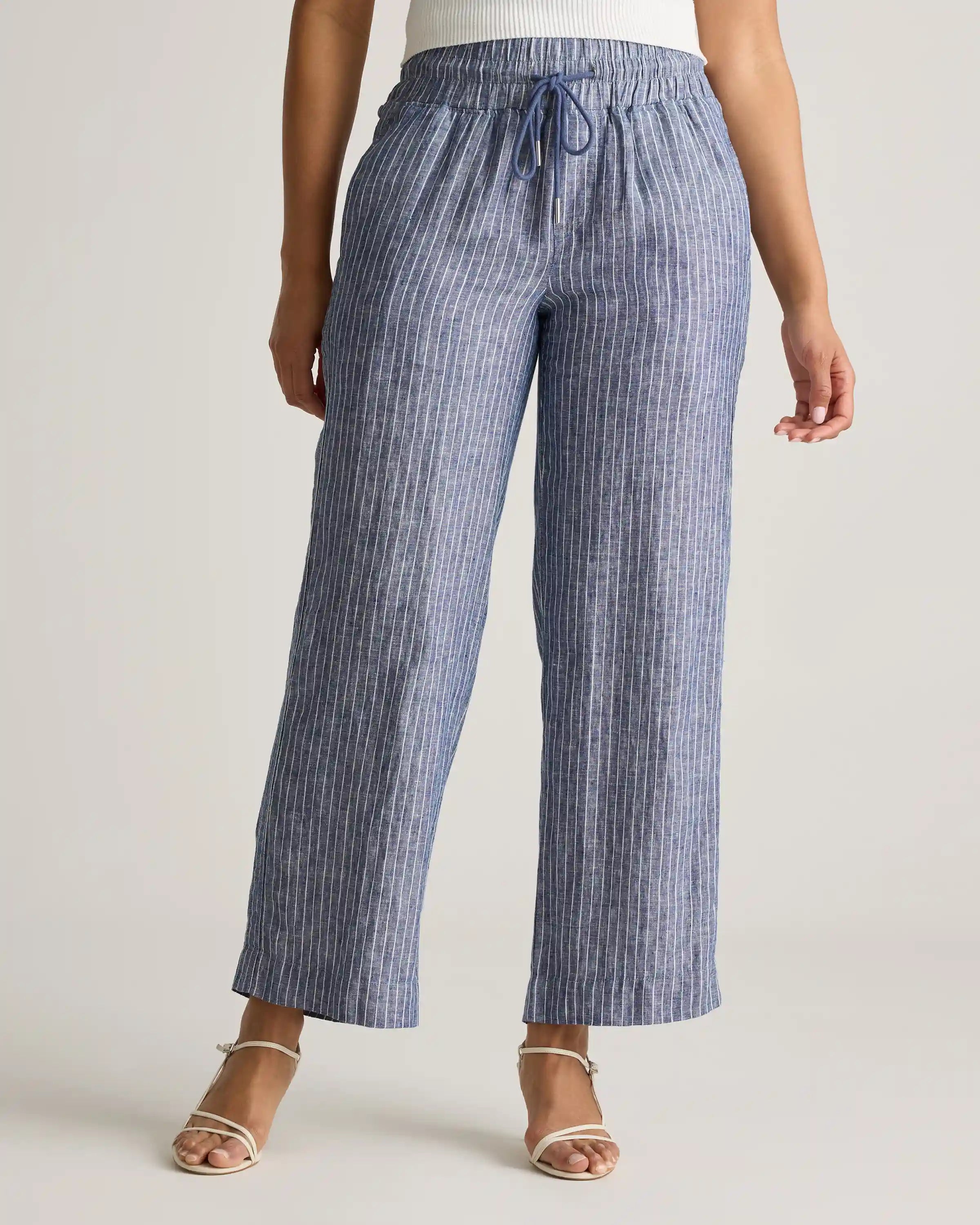100% European Linen Wide Leg Pants