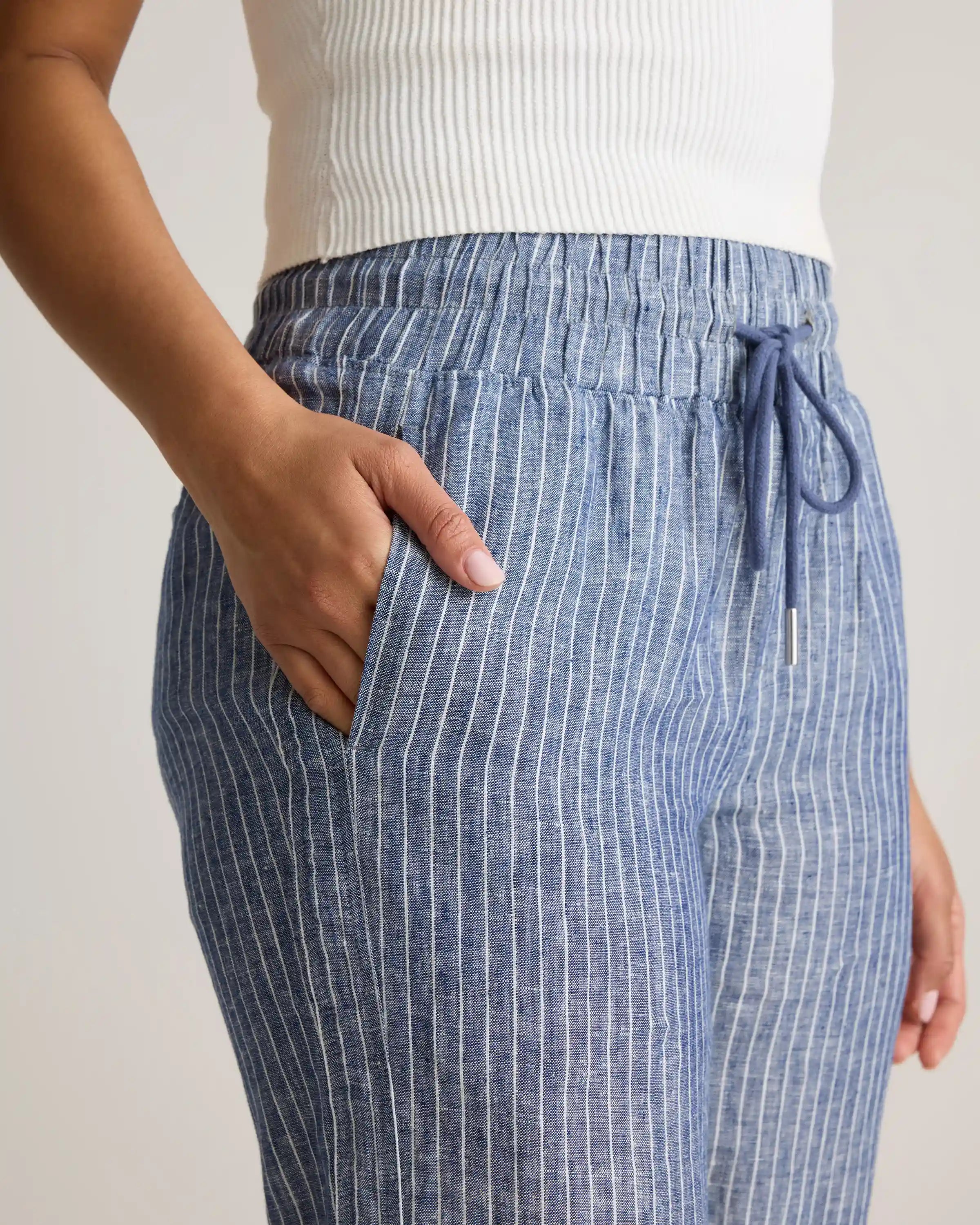 100% European Linen Wide Leg Pants