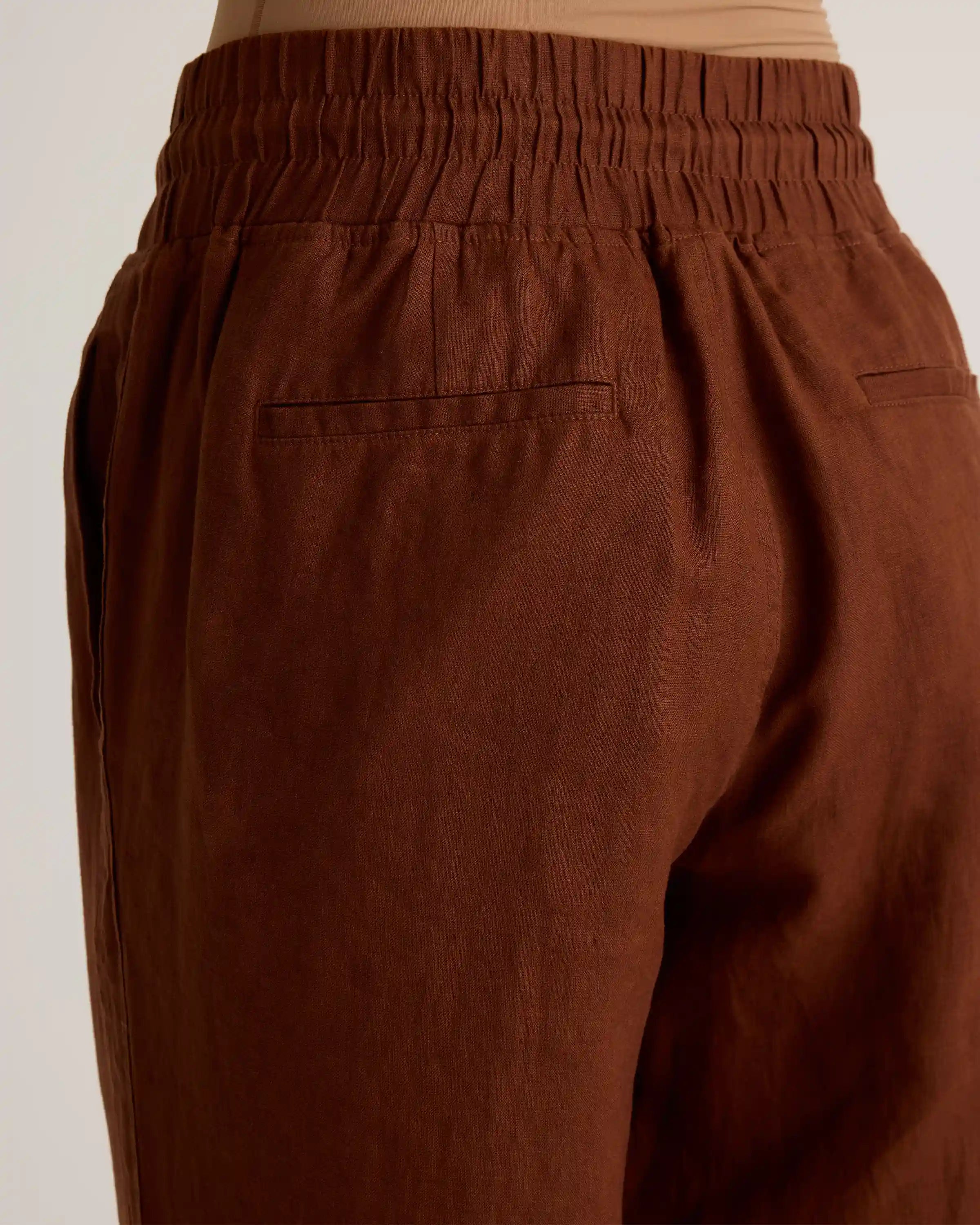 100% European Linen Wide Leg Pants