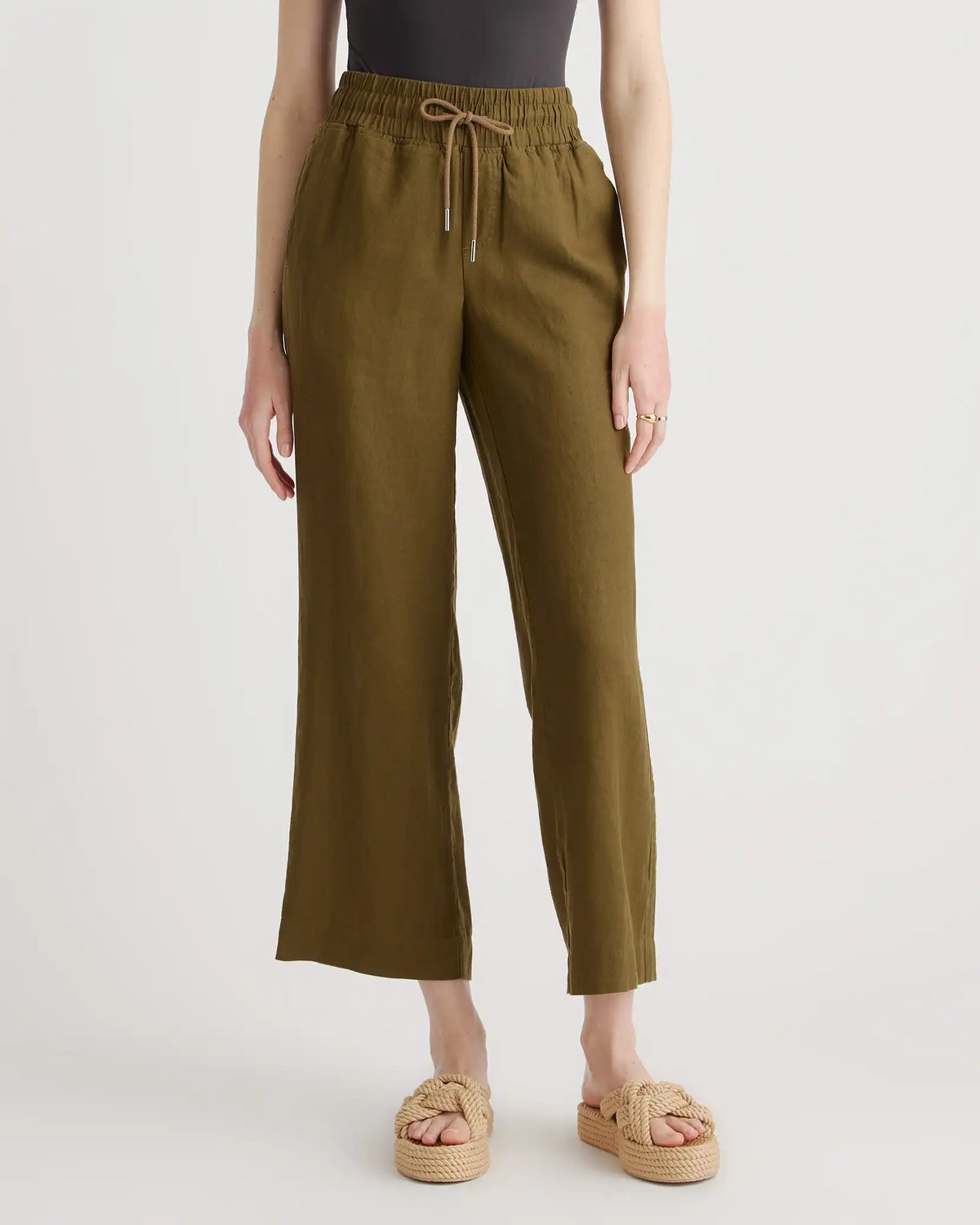 100% European Linen Wide Leg Pants