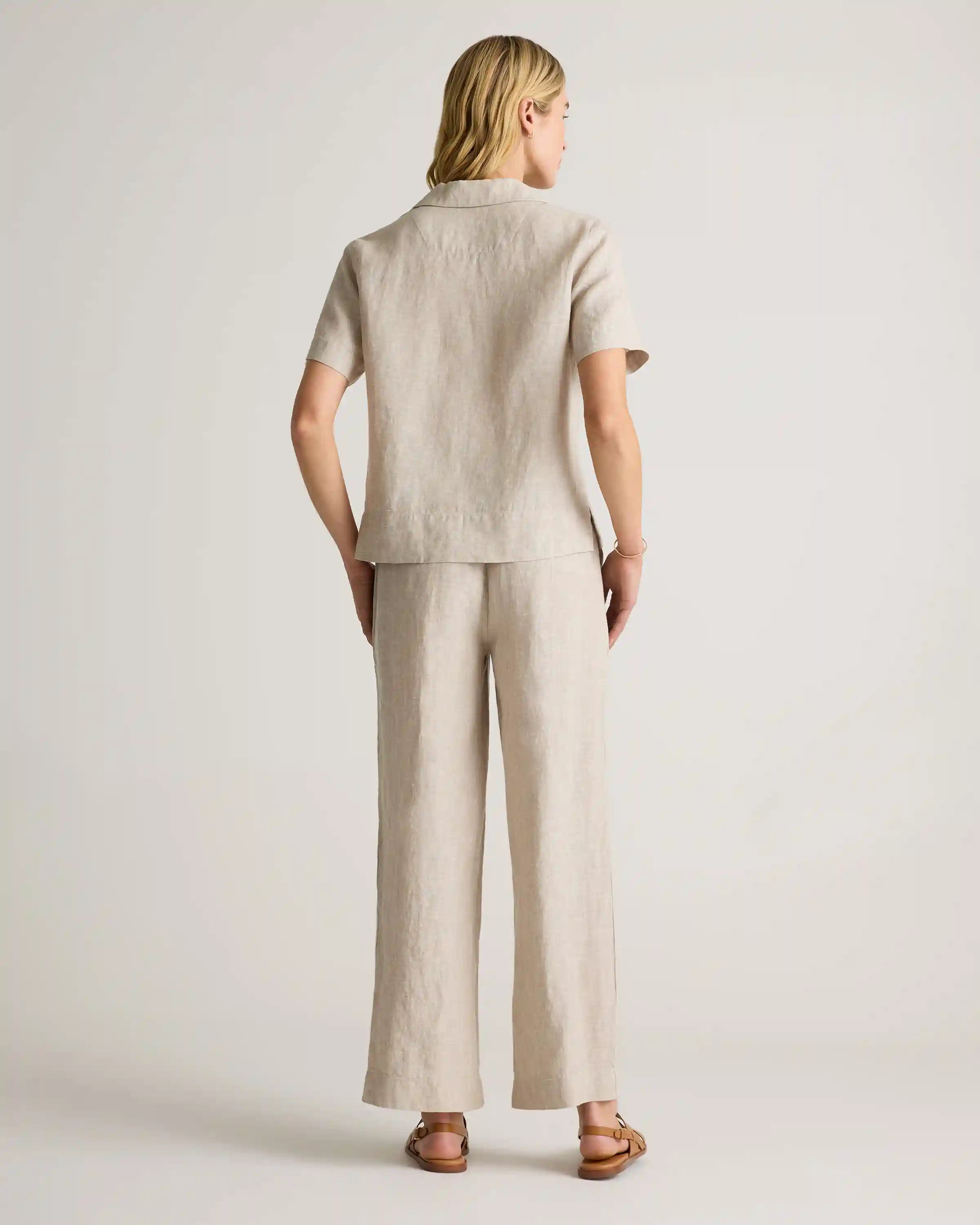 100% European Linen Wide Leg Pants