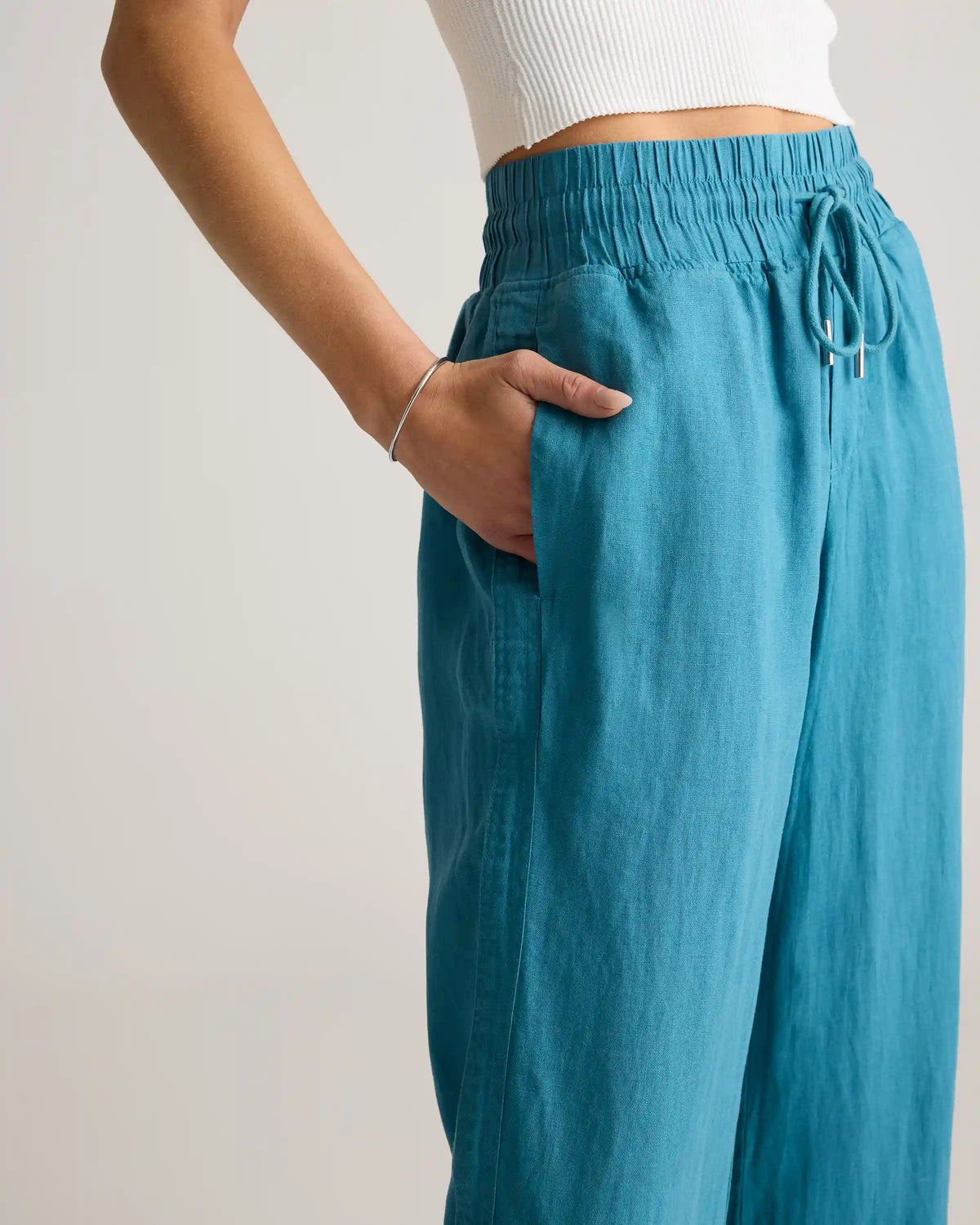 100% European Linen Wide Leg Pants