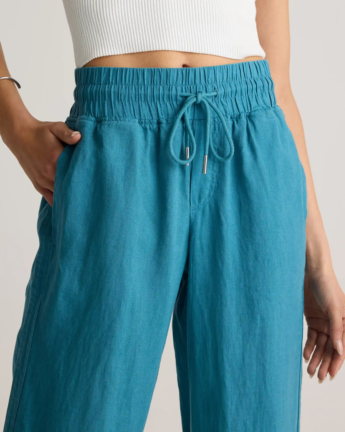 100% European Linen Wide Leg Pants