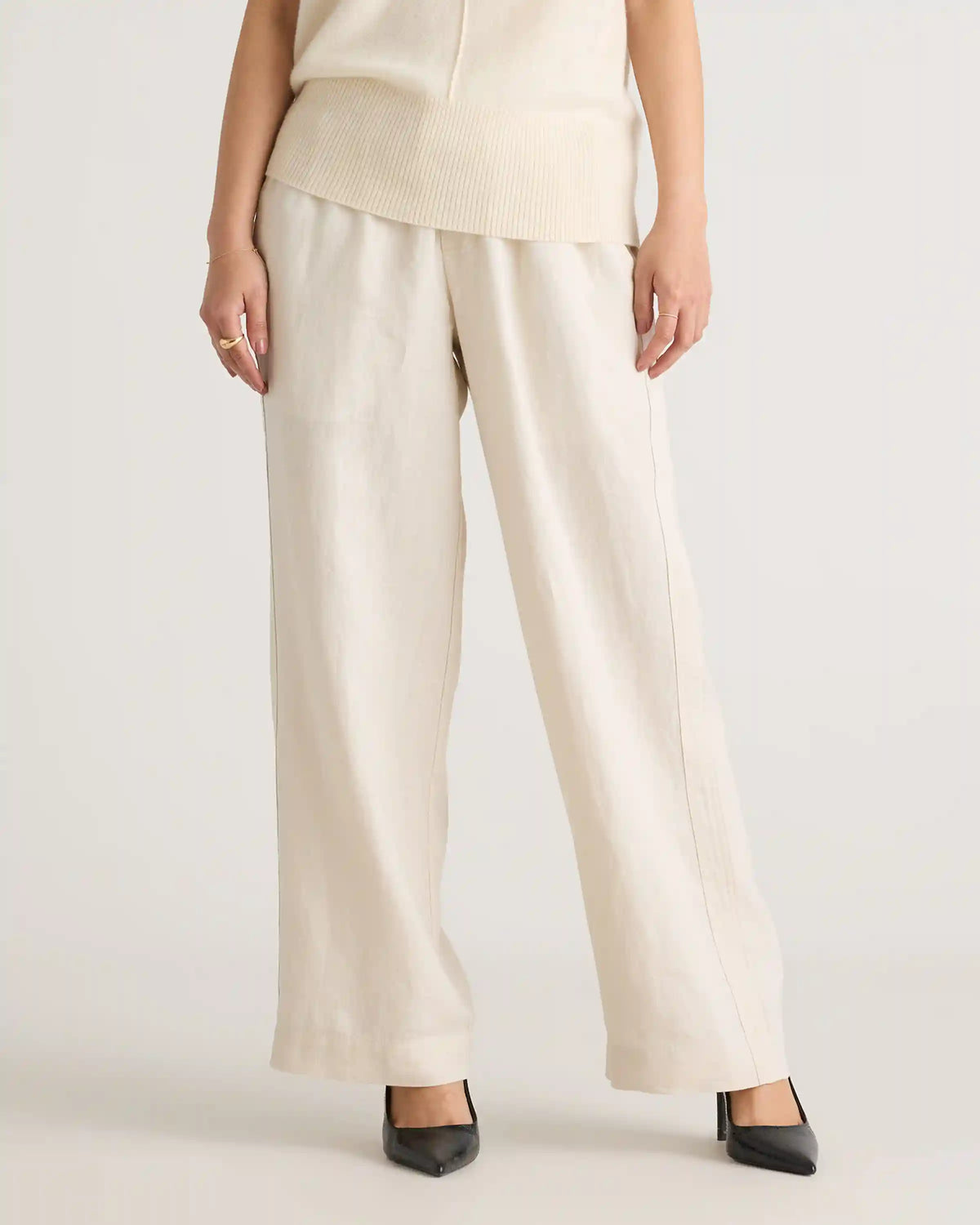 100% European Linen Wide Leg Pants
