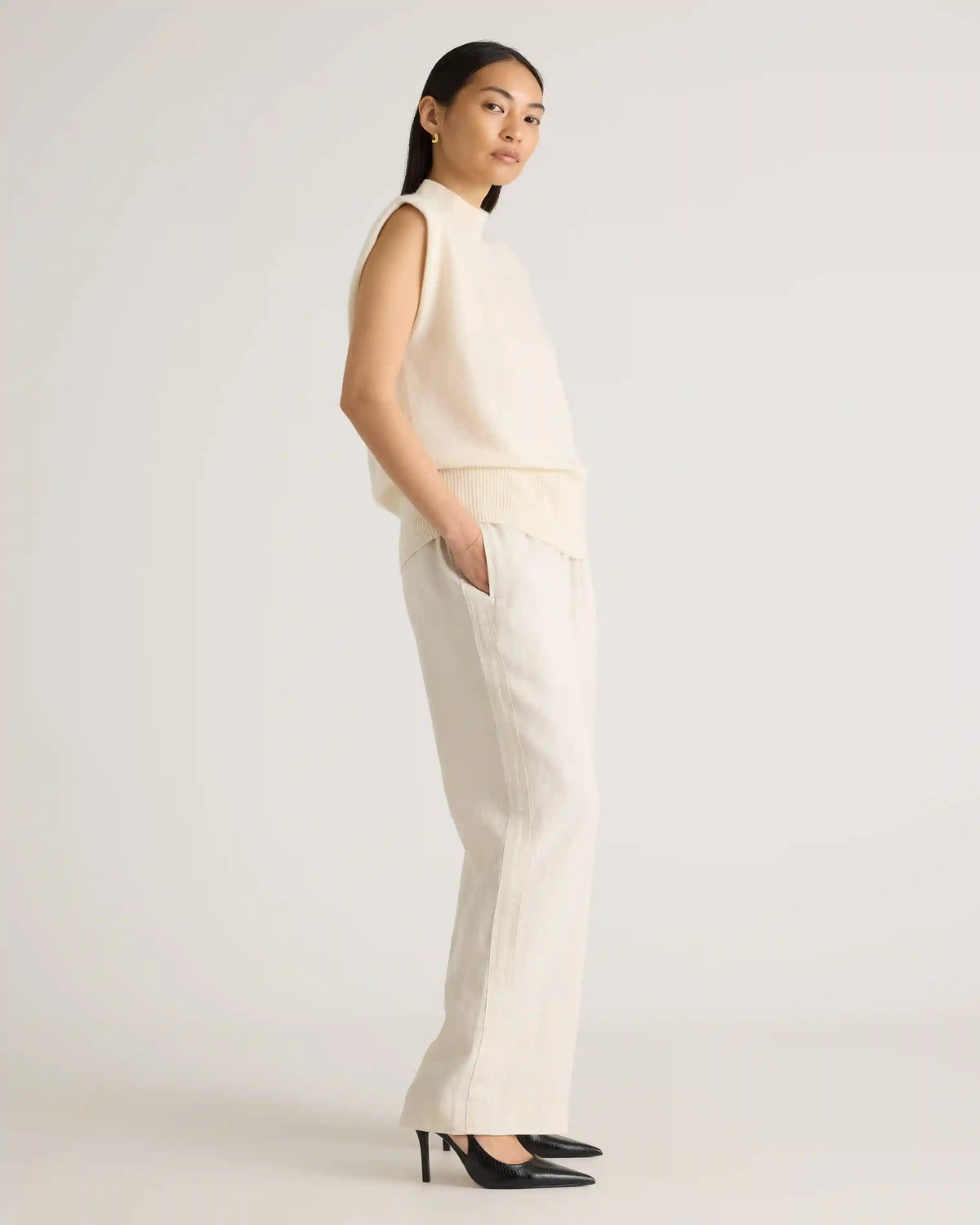 100% European Linen Wide Leg Pants