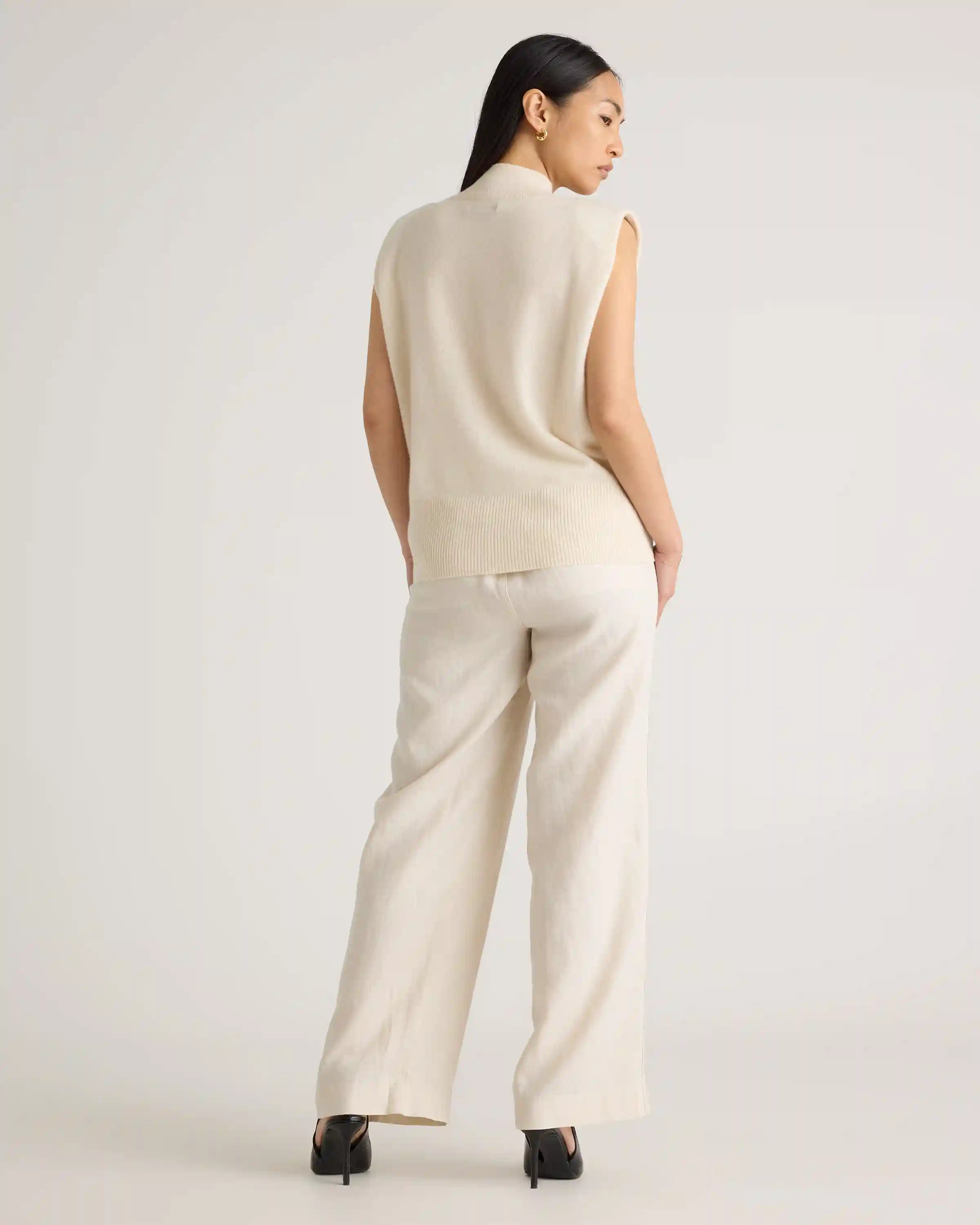 100% European Linen Wide Leg Pants