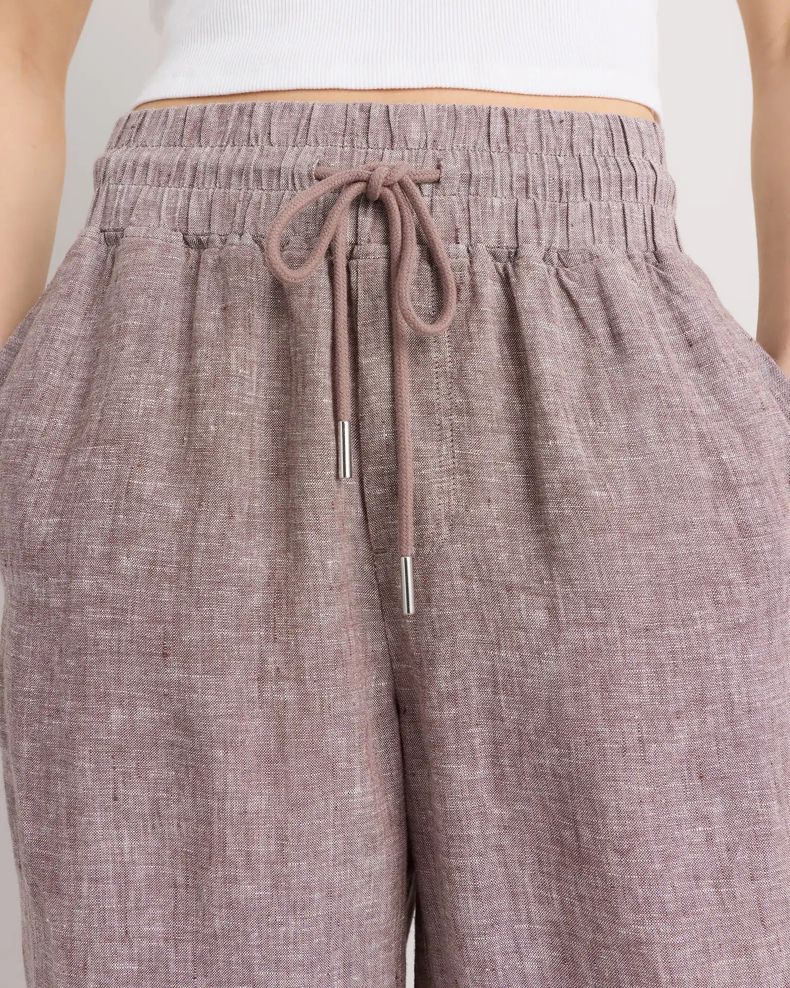100% European Linen Wide Leg Pants