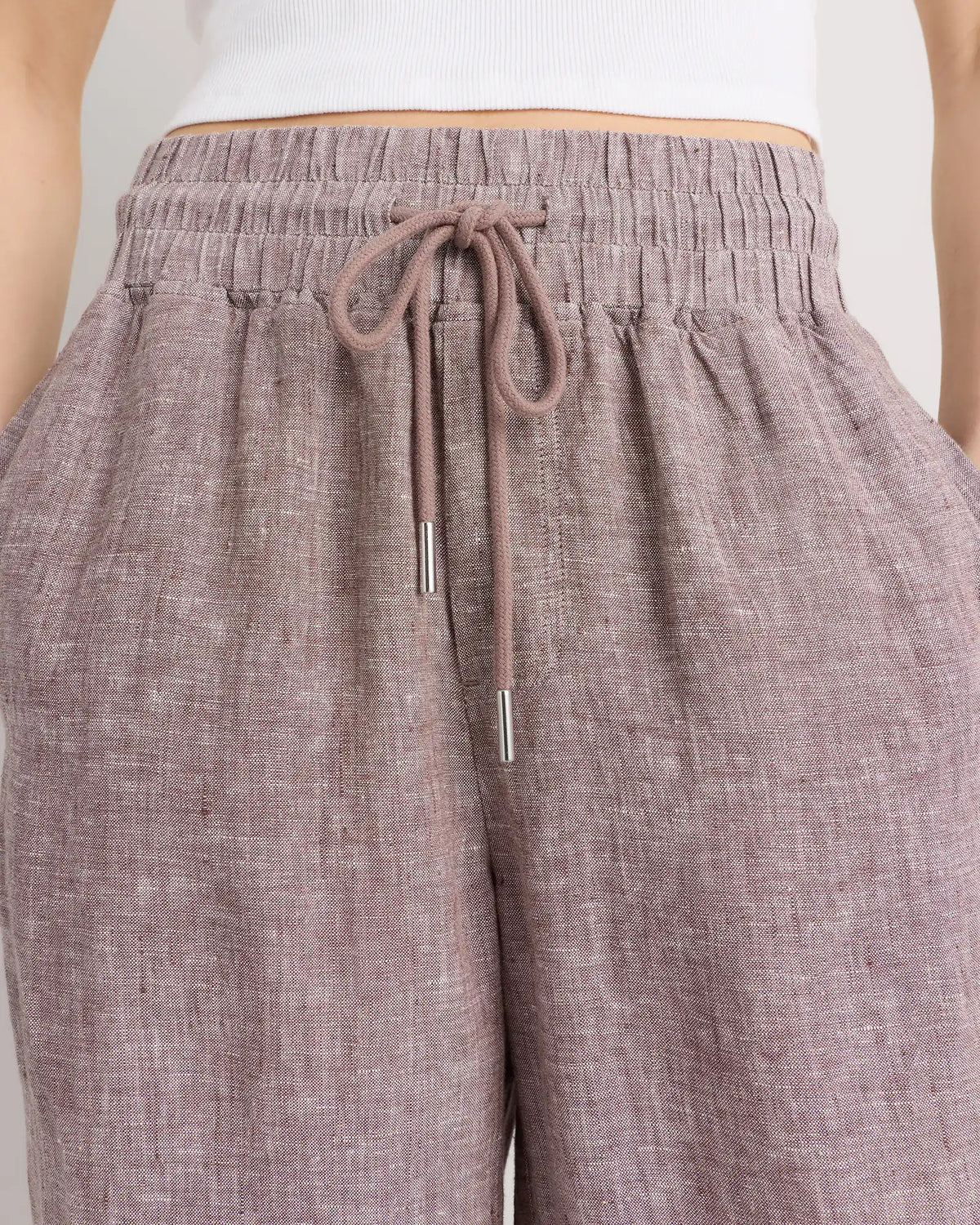 100% European Linen Wide Leg Pants