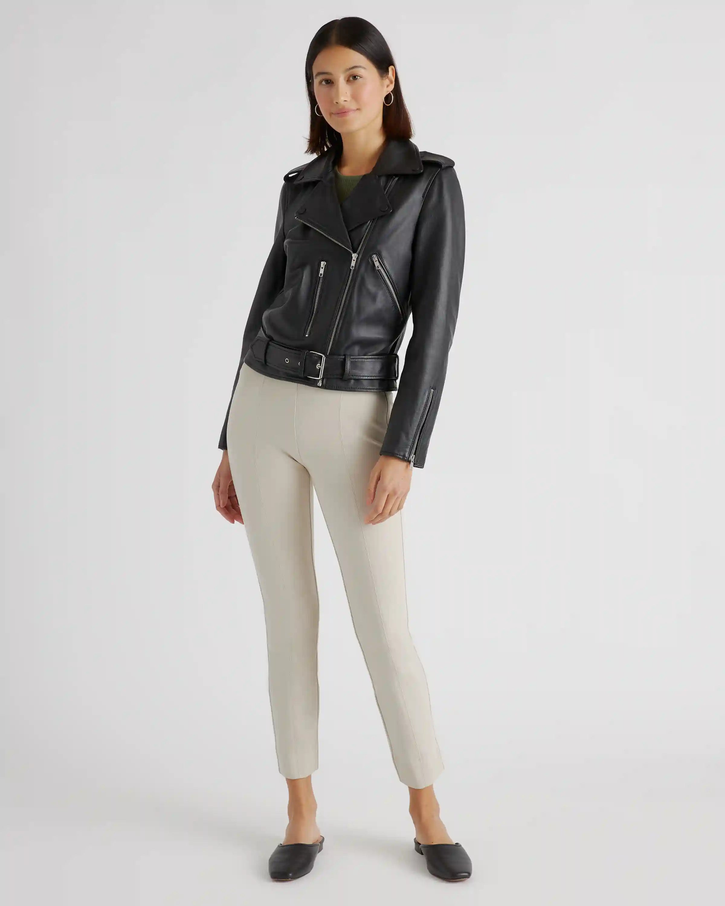 Ultra-Stretch Ponte Pintuck Ankle Pants