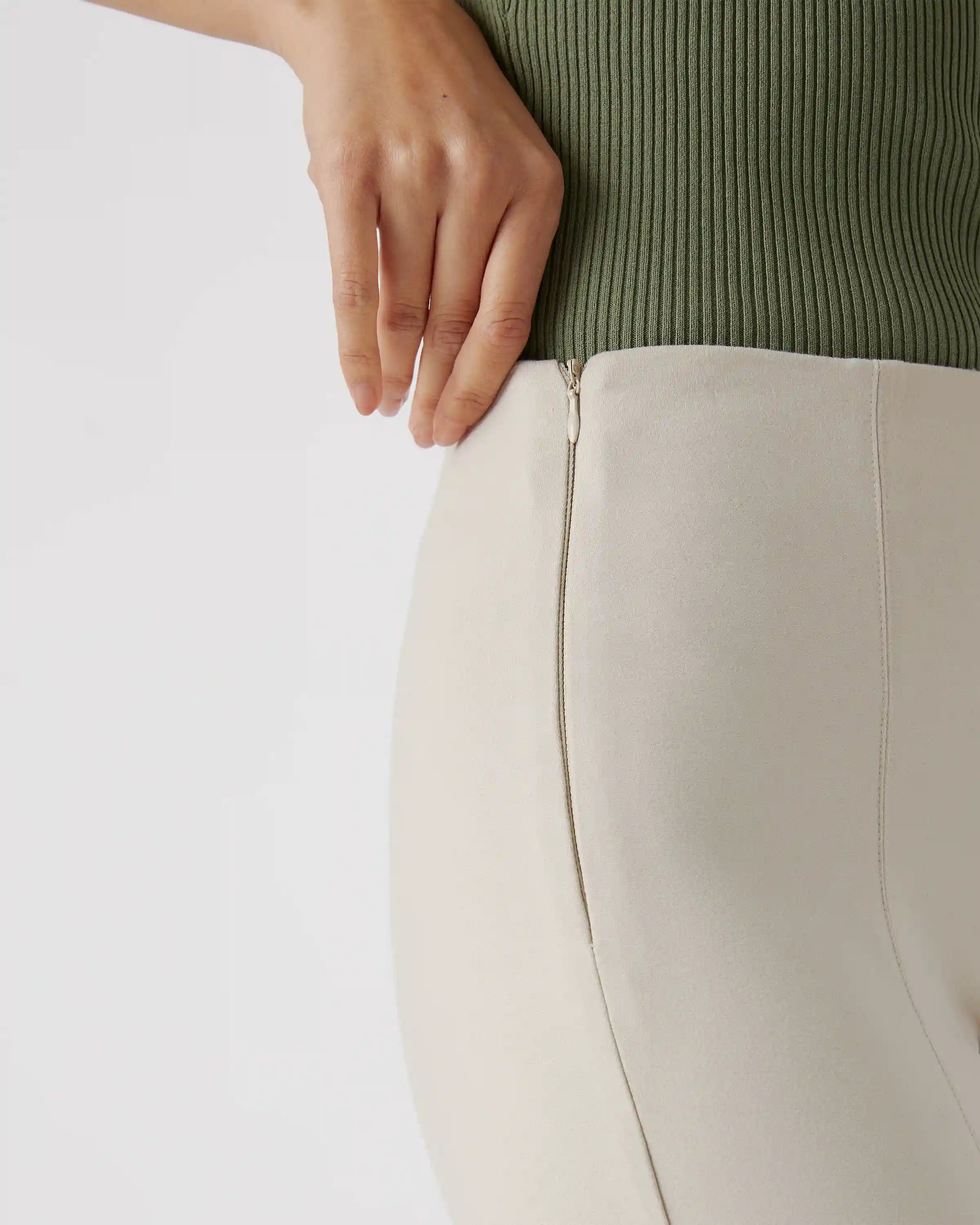 Ultra-Stretch Ponte Pintuck Ankle Pants