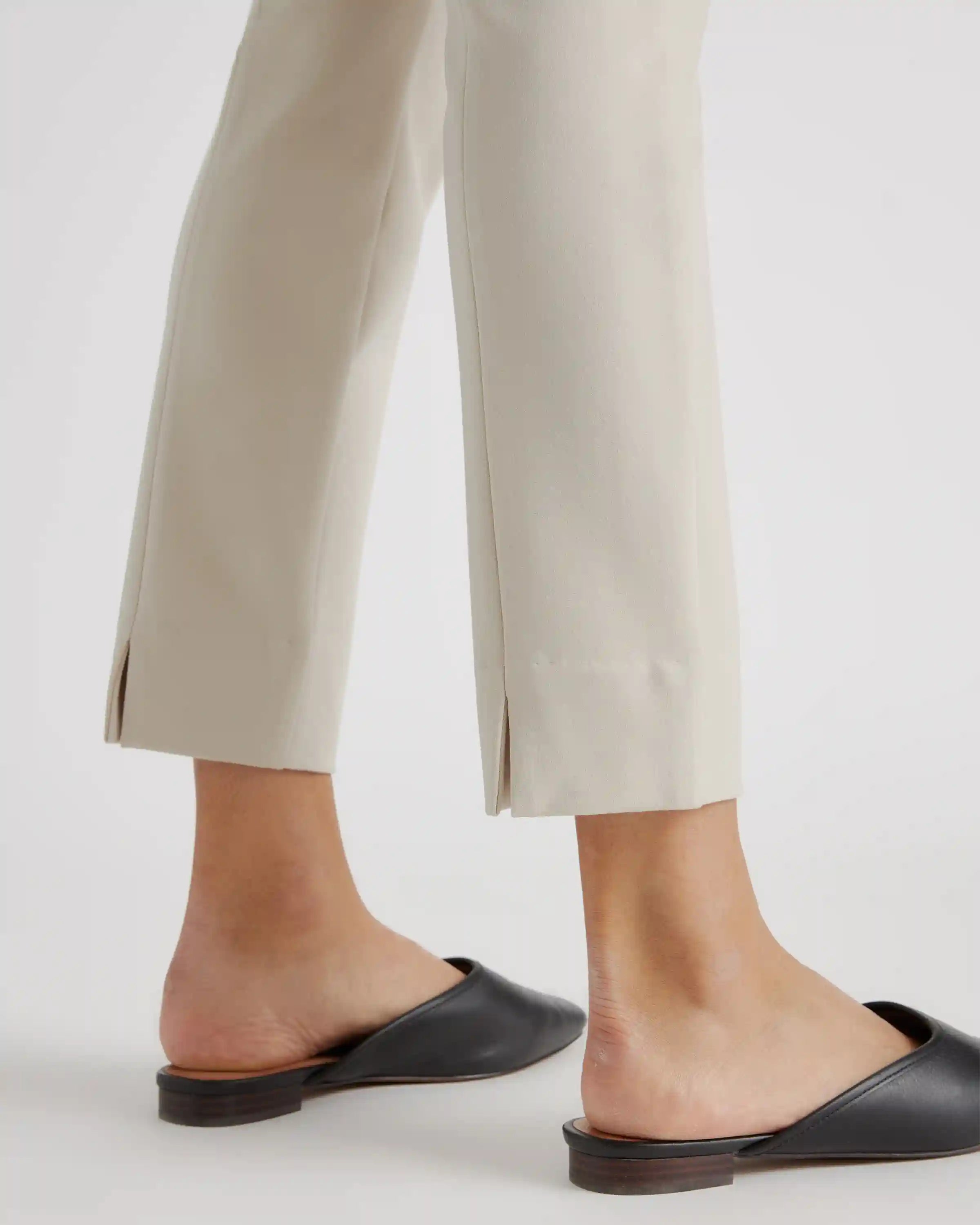Ultra-Stretch Ponte Pintuck Ankle Pants