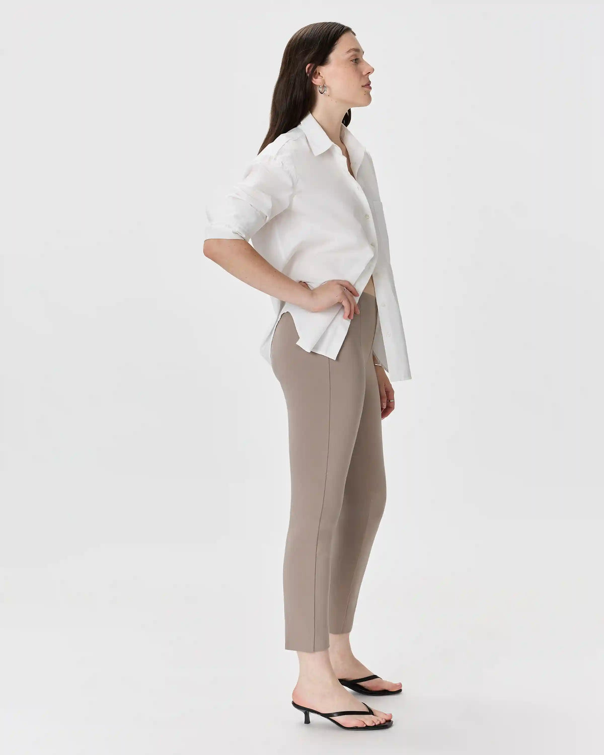 Ultra-Stretch Ponte Pintuck Ankle Pants