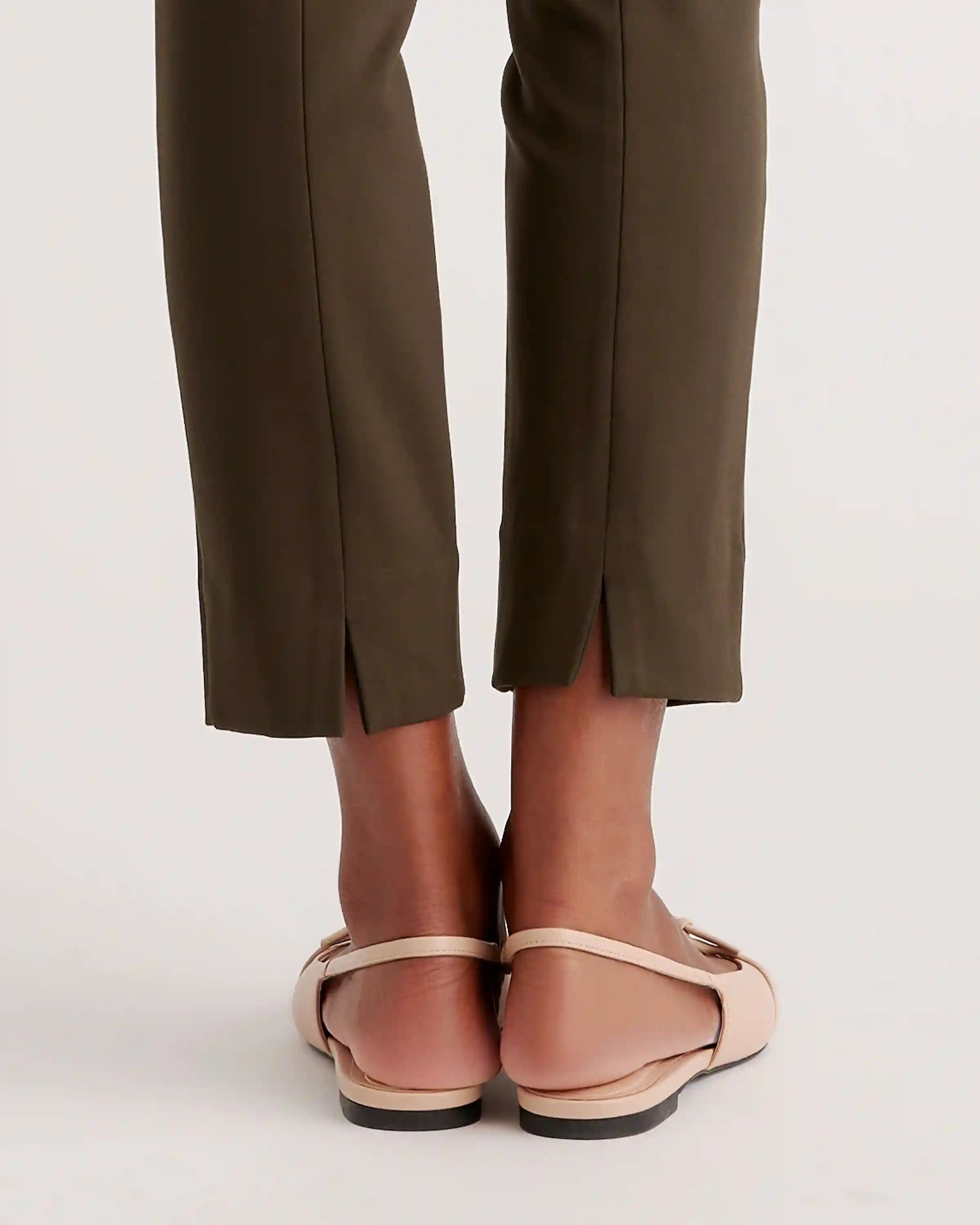 Ultra-Stretch Ponte Pintuck Ankle Pants