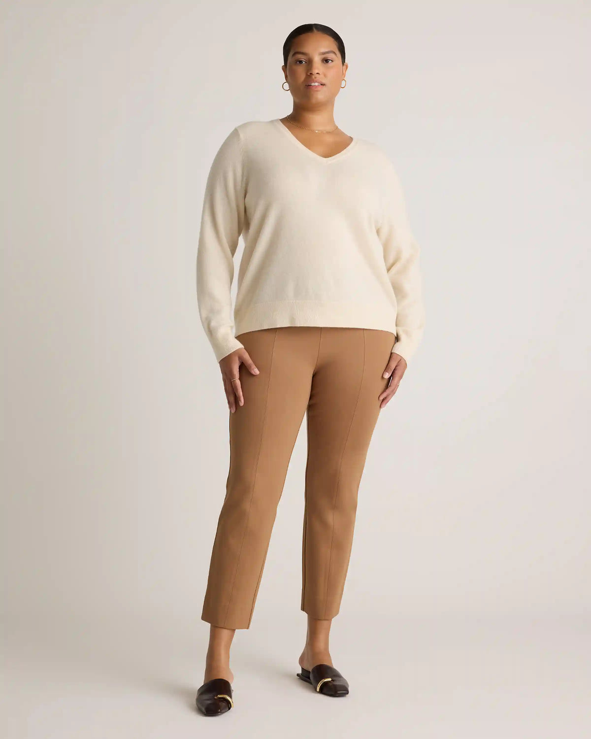 Ultra-Stretch Ponte Pintuck Ankle Pants