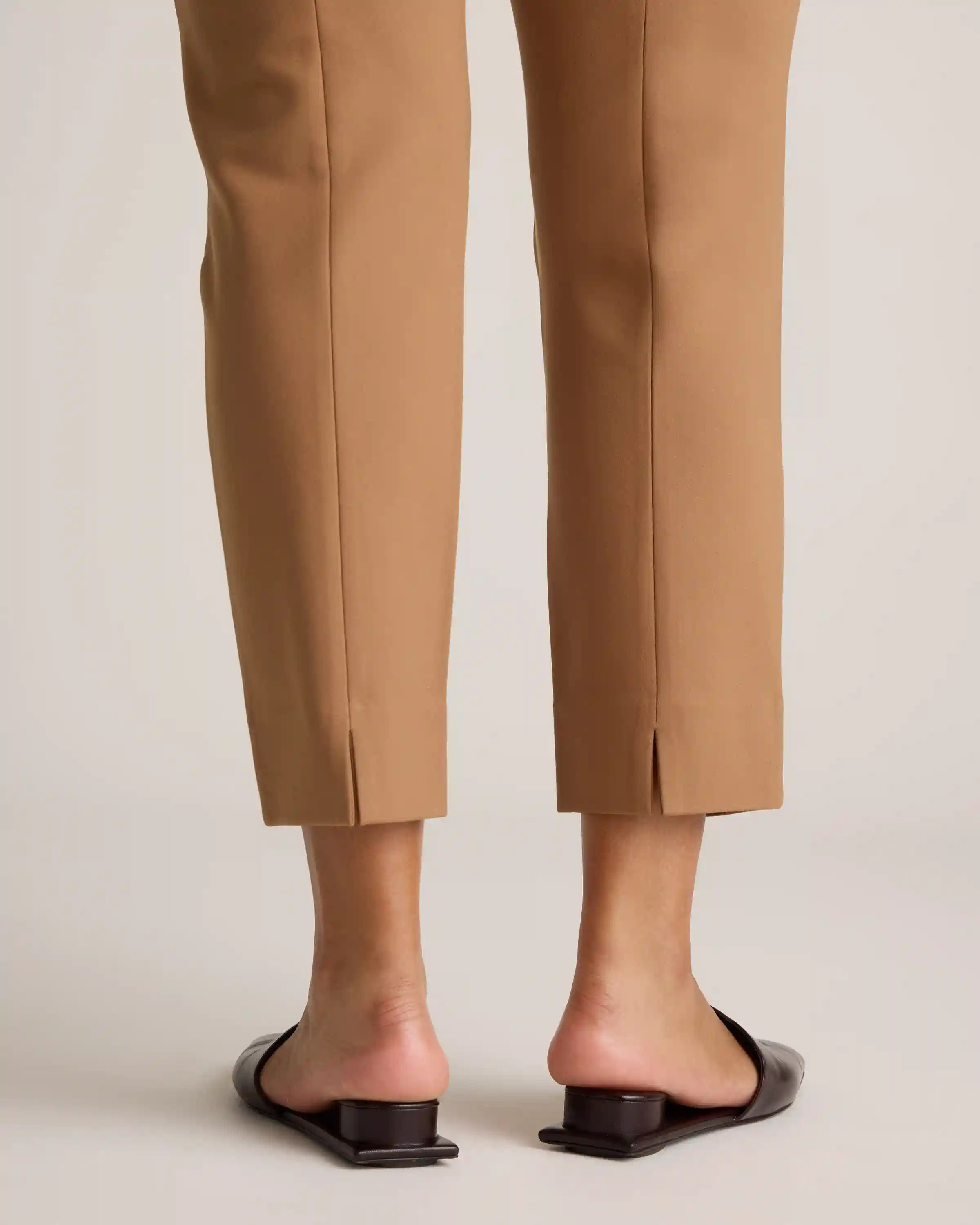 Ultra-Stretch Ponte Pintuck Ankle Pants