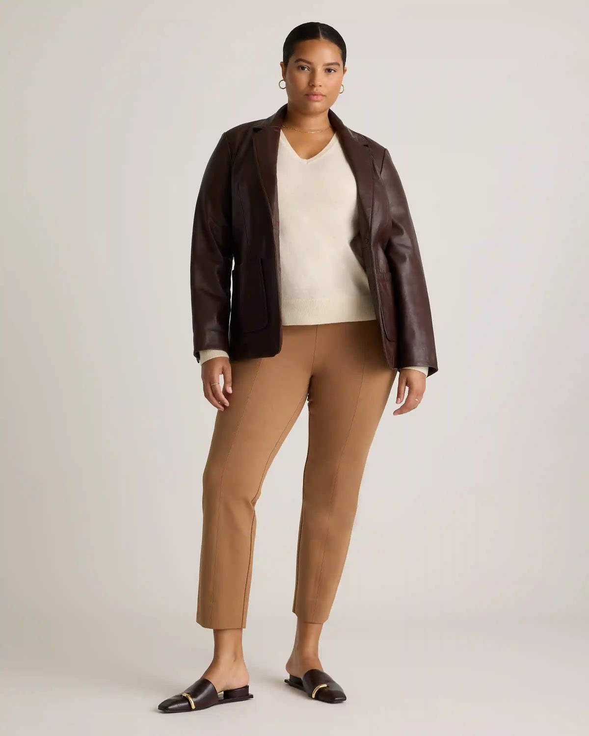 Ultra-Stretch Ponte Pintuck Ankle Pants