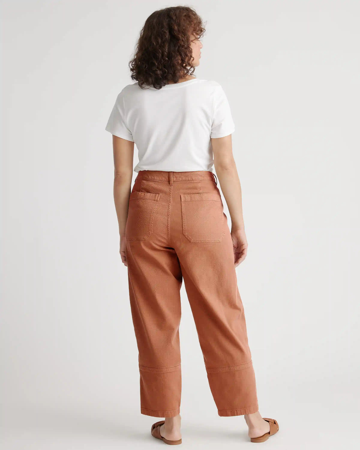 Organic Stretch Cotton Twill Barrel Pants