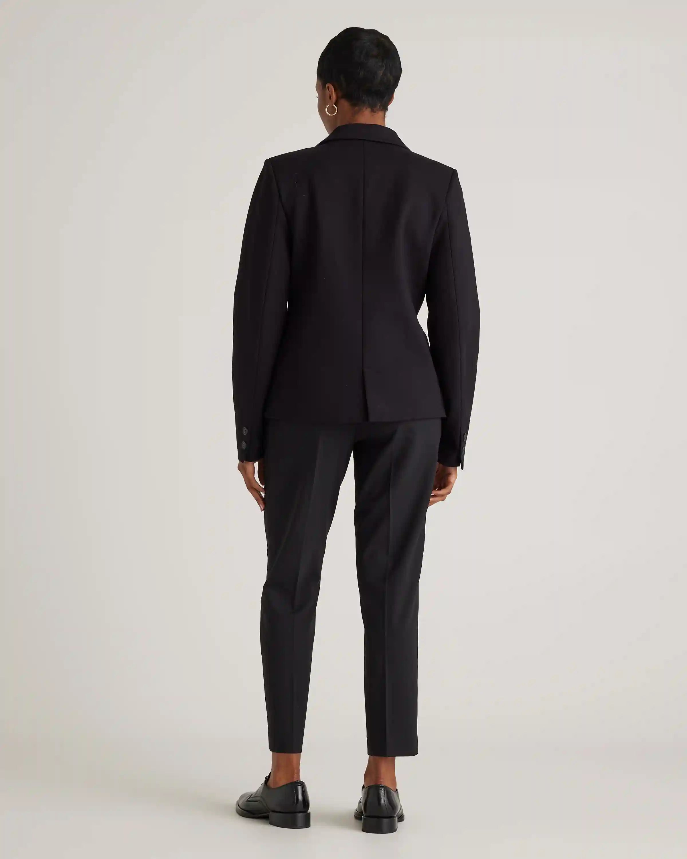 Italian Wool Slim Leg Ankle Pants