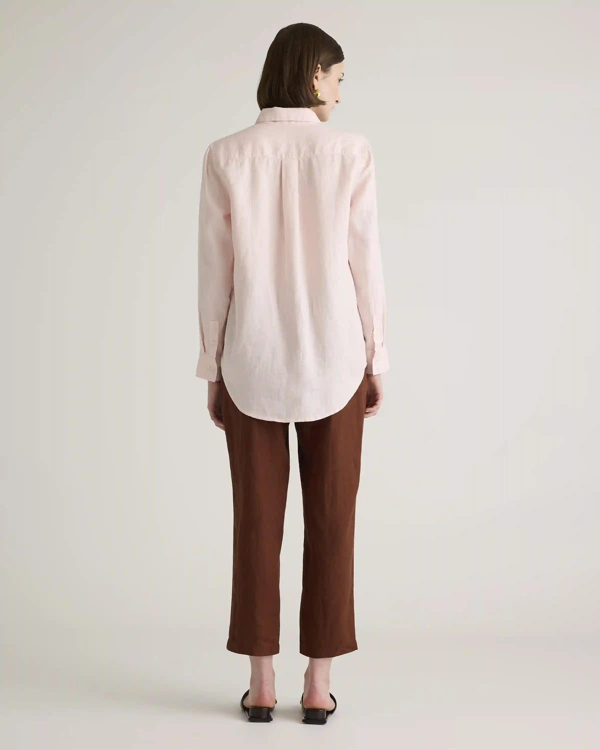 100% European Linen Tapered Ankle Pants