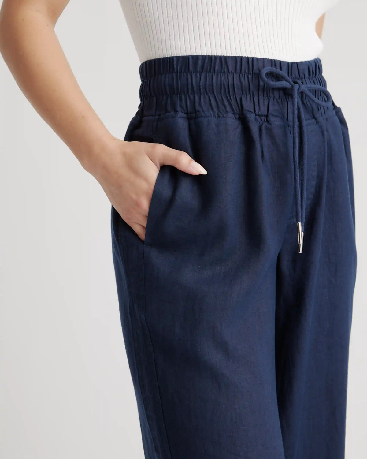 100% European Linen Wide Leg Pants